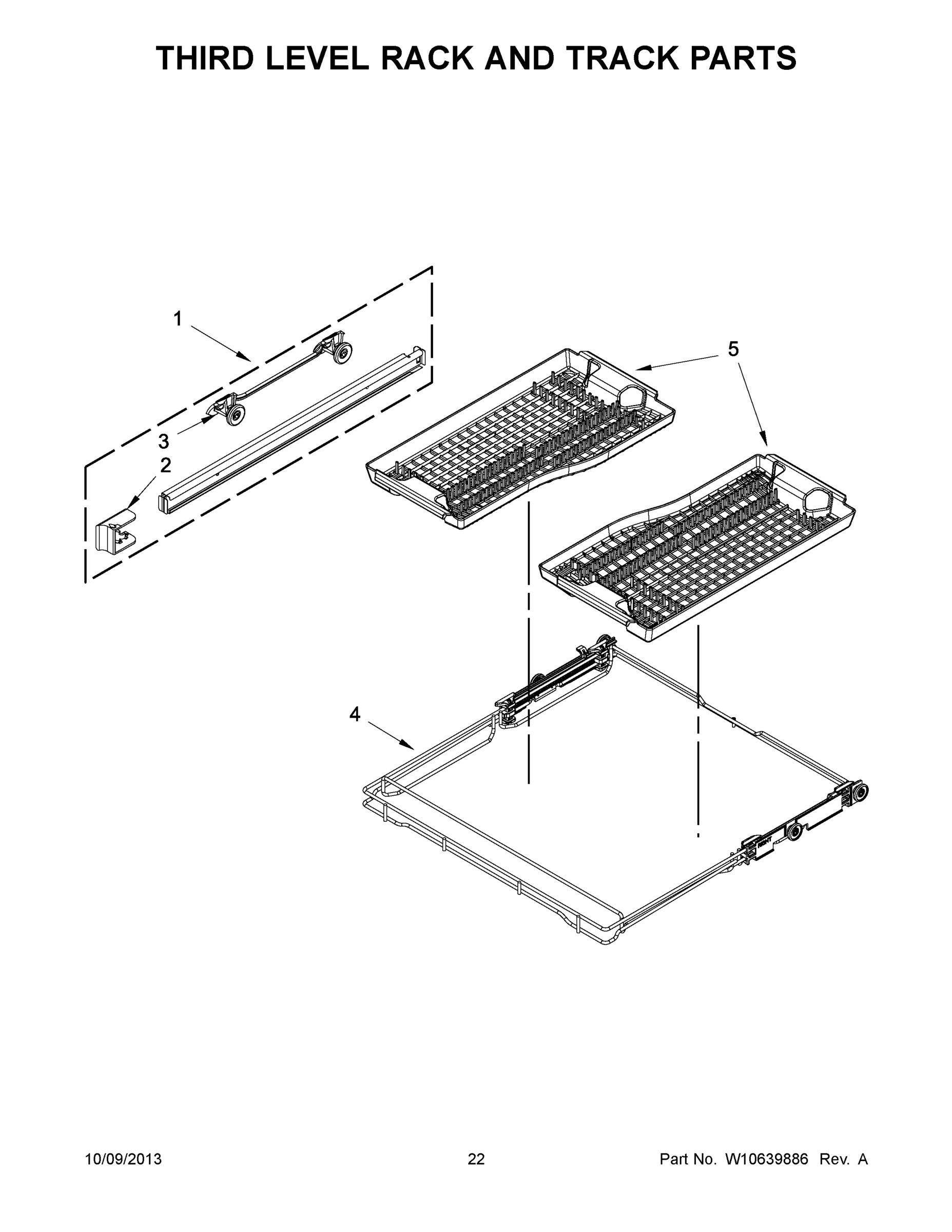 12 - THIRD LEVEL RACK AND TRACK PARTS