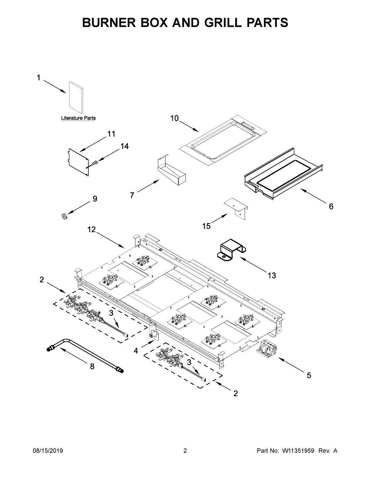 02 - BURNER BOX AND GRILL PARTS