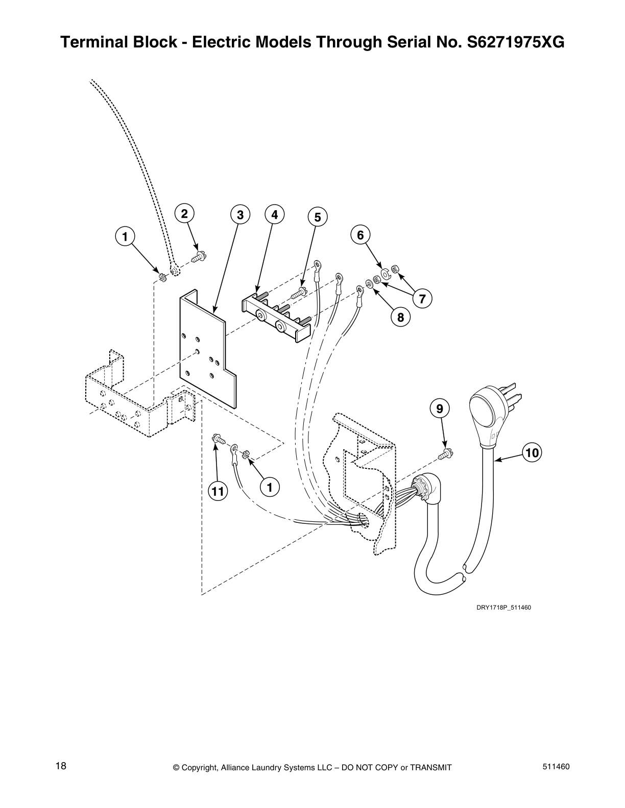 Terminal Block - Electric Models Through Serial No. S6271975XG