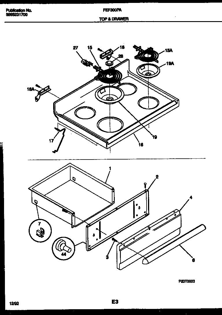 04 - COOKTOP AND DRAWER PARTS