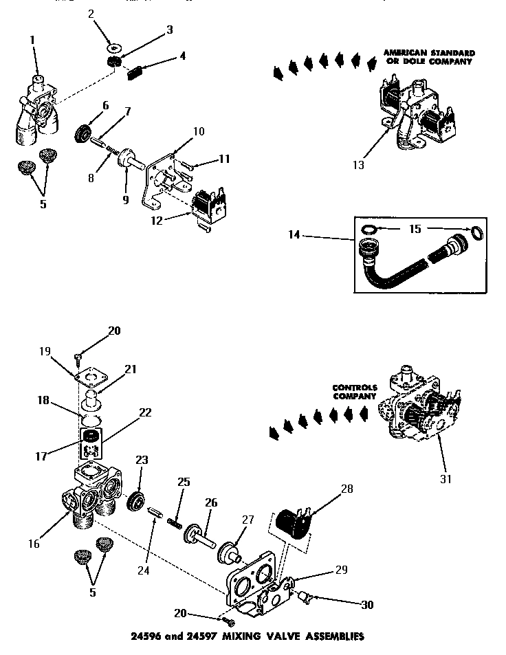 04 - 24596 & 24597 MIXING VALVE ASSEMBLIES