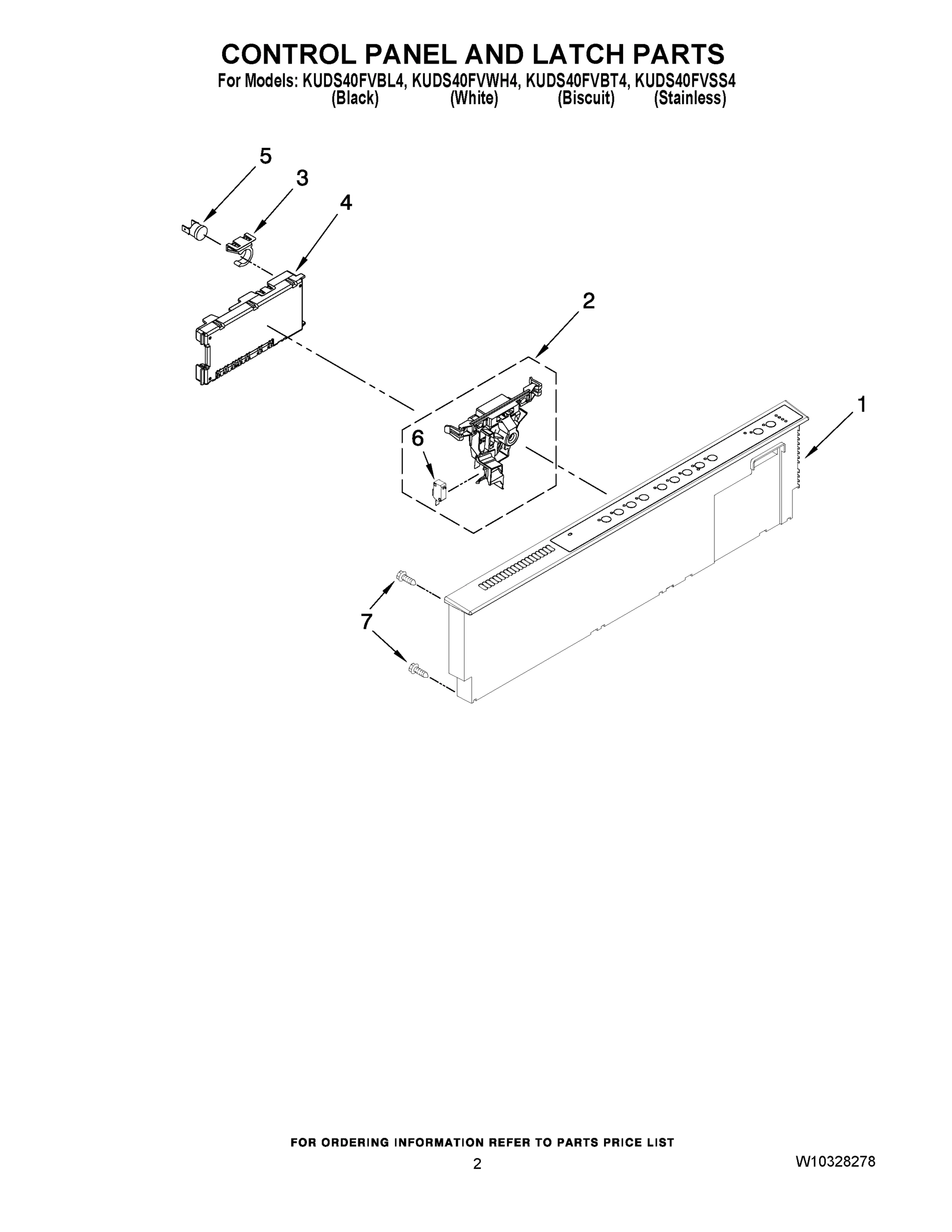 02 - CONTROL PANEL AND LATCH PARTS