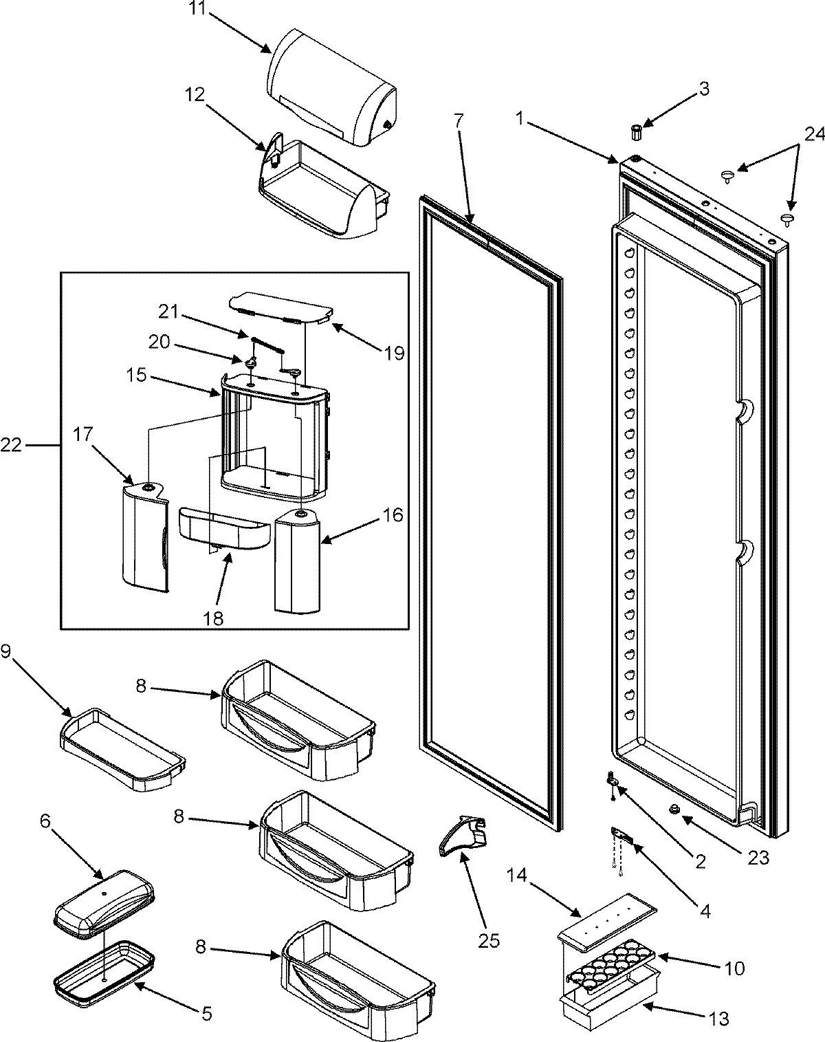 15 - REFRIGERATOR DOOR
