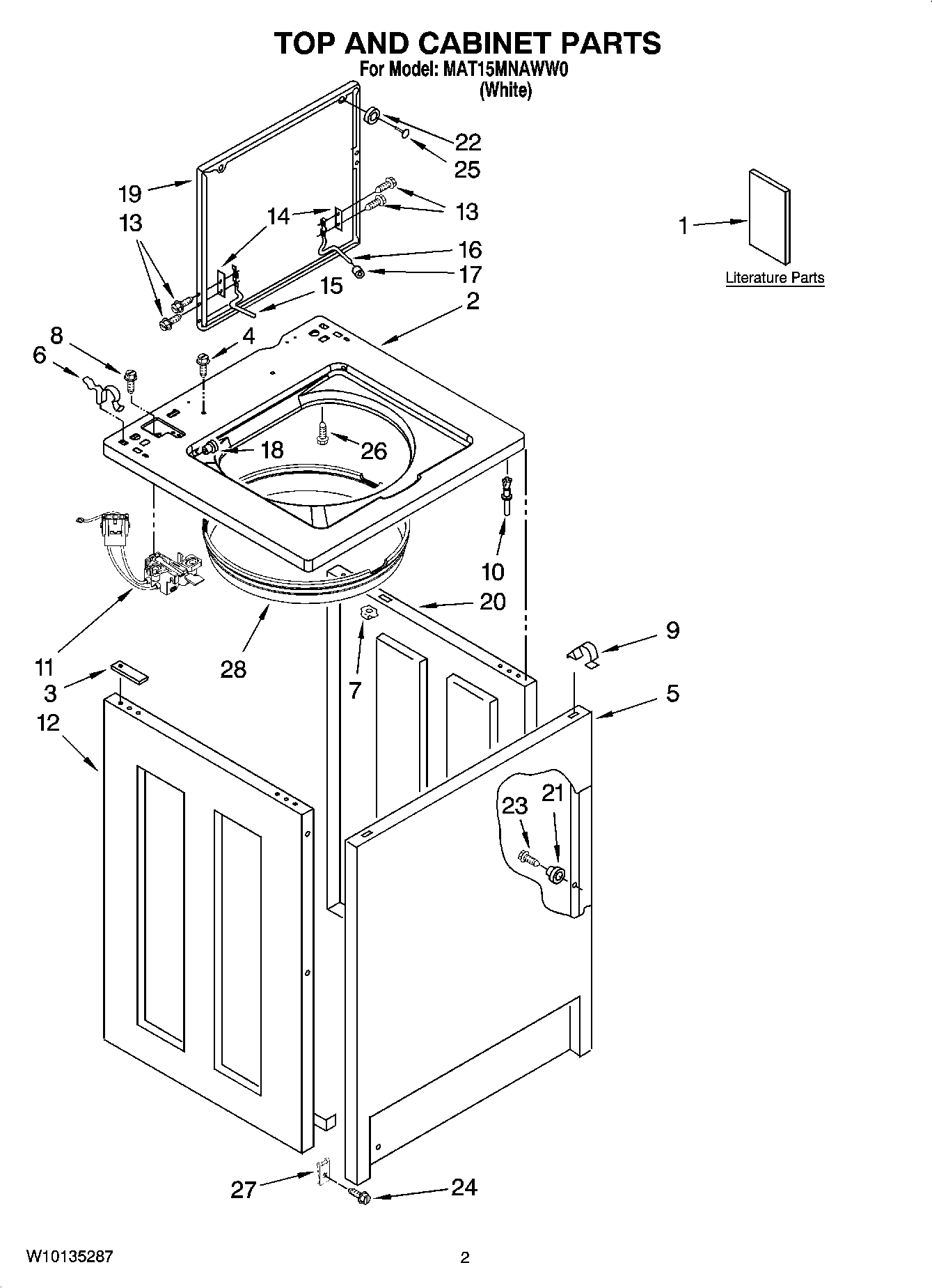 01 - TOP AND CABINET PARTS