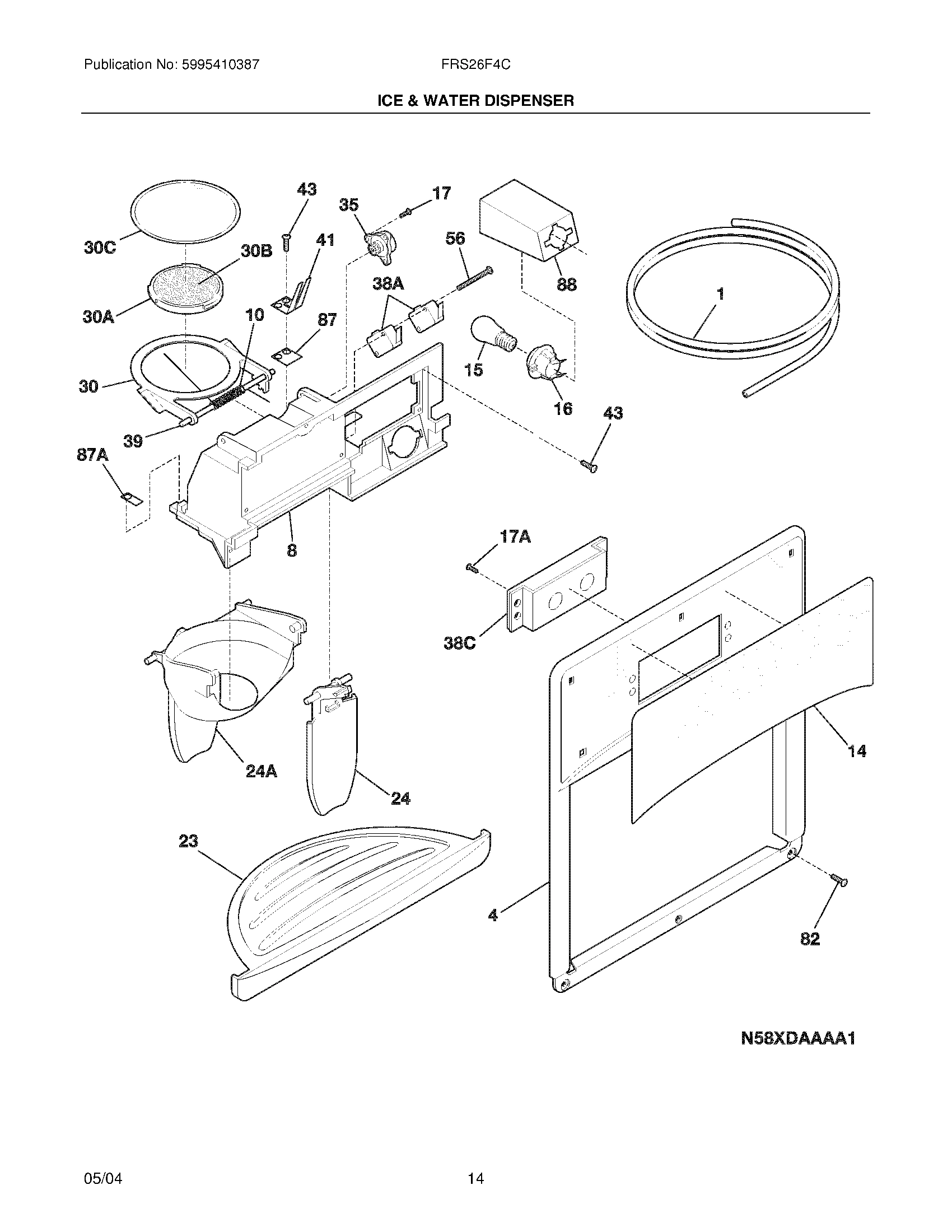 15 - ICE & WATER DISPENSER