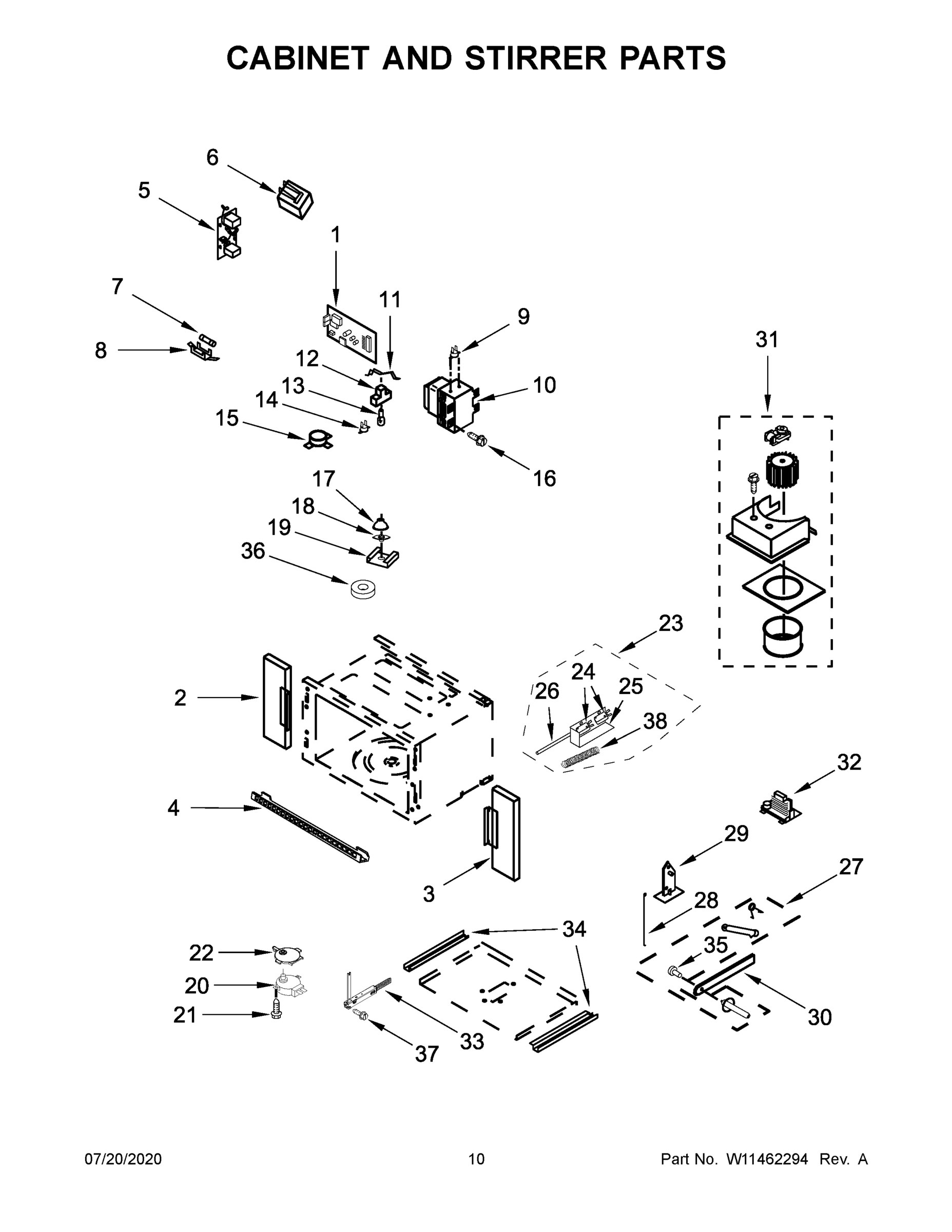 06 - CABINET AND STIRRER PARTS