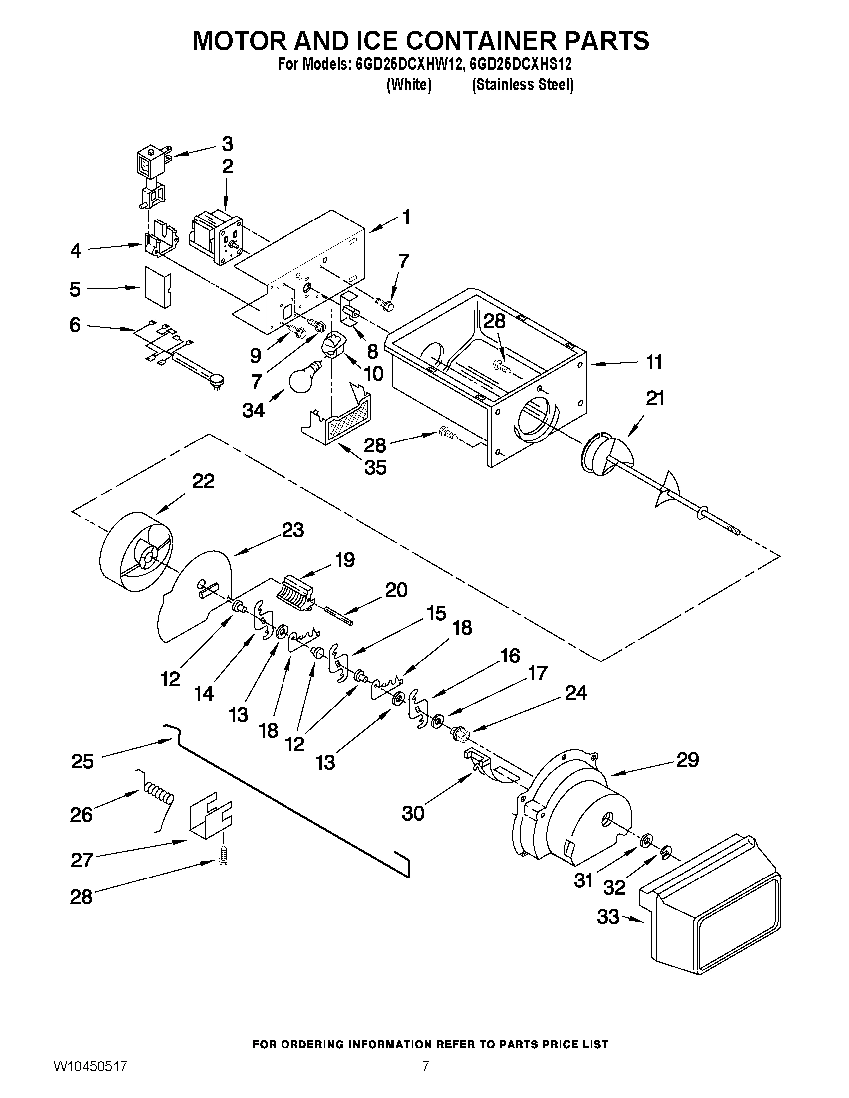 05 - MOTOR AND ICE CONTAINER PARTS