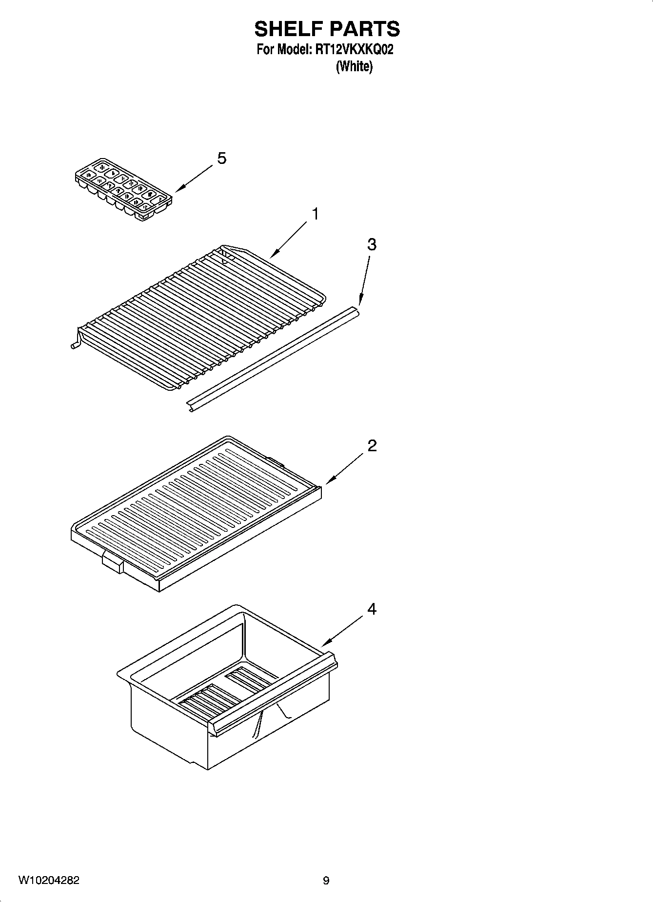 05 - SHELF PARTS, OPTIONAL PARTS (NOT INCLUDED)