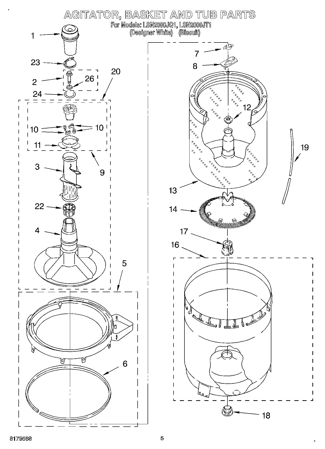 03 - AGITATOR, BASKET AND TUB