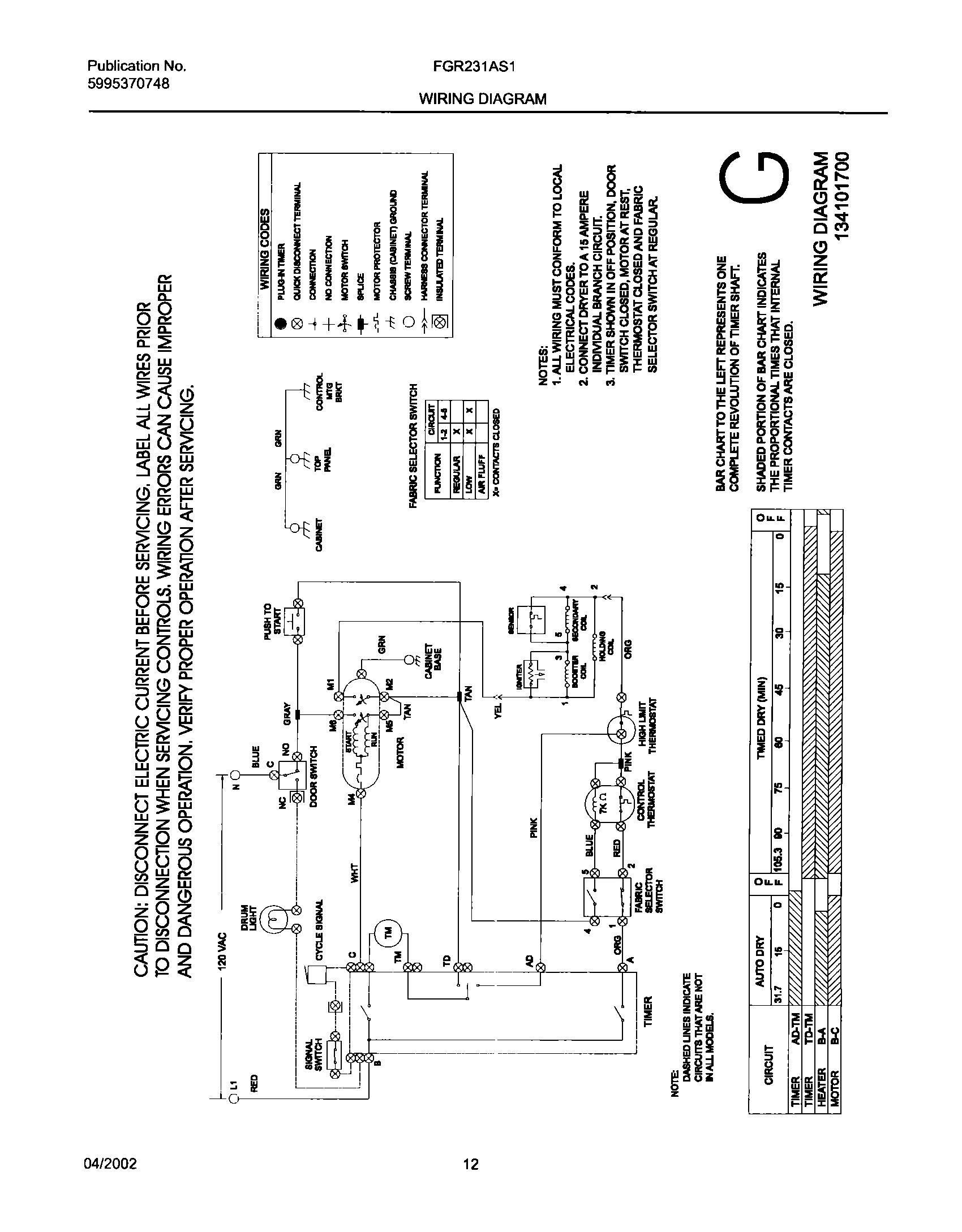12 - 134101700 WIRING DIAGRAM