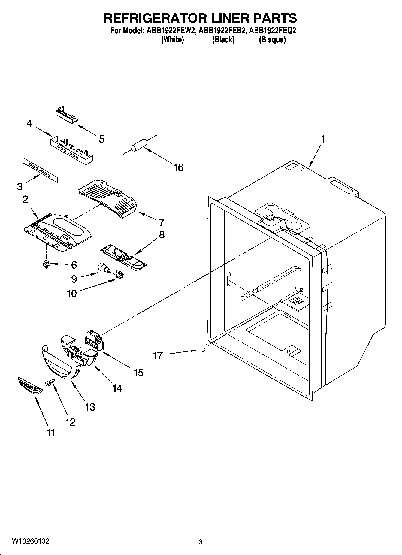 02 - REFRIGERATOR LINER PARTS