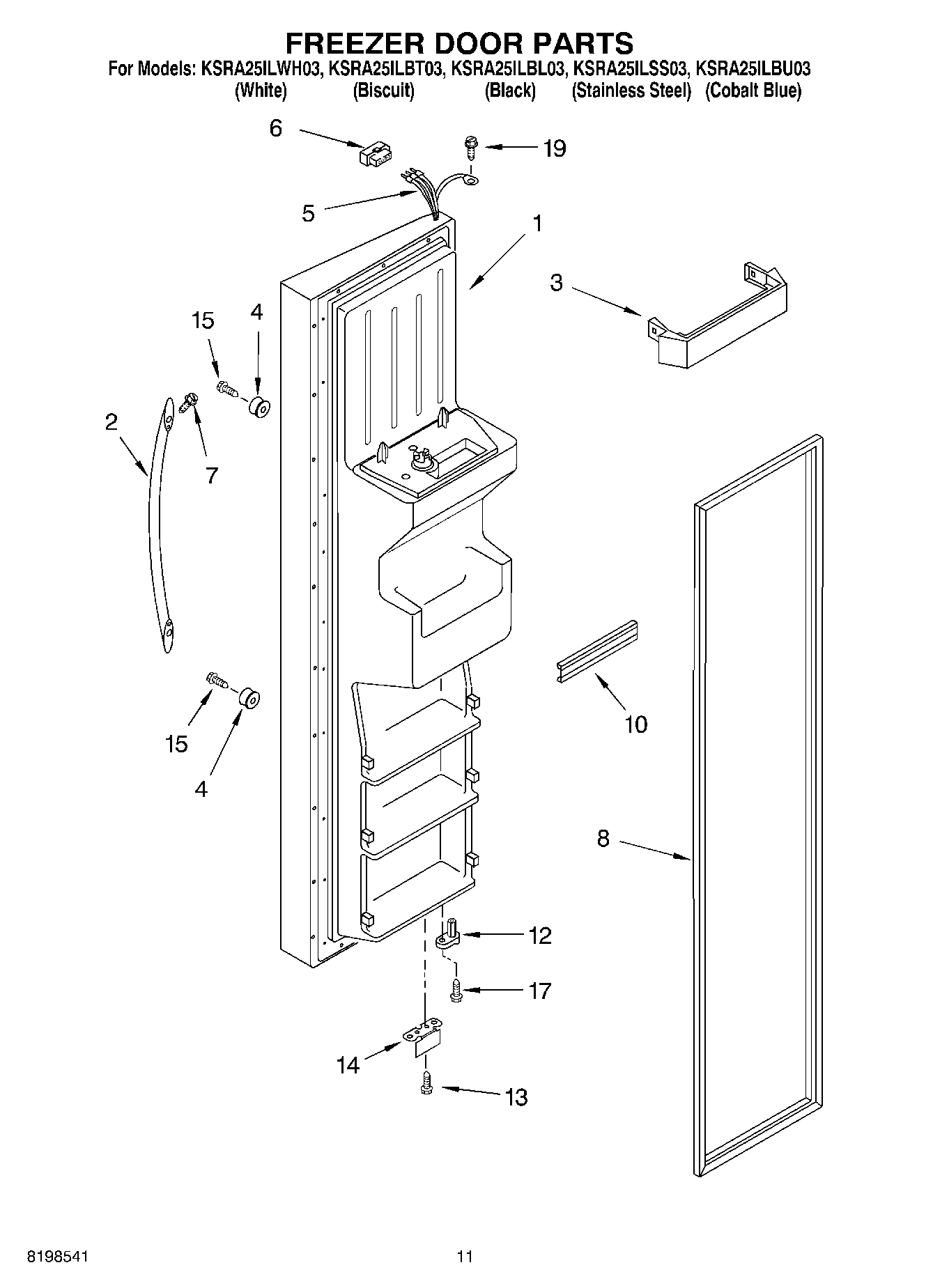 07 - FREEZER DOOR PARTS