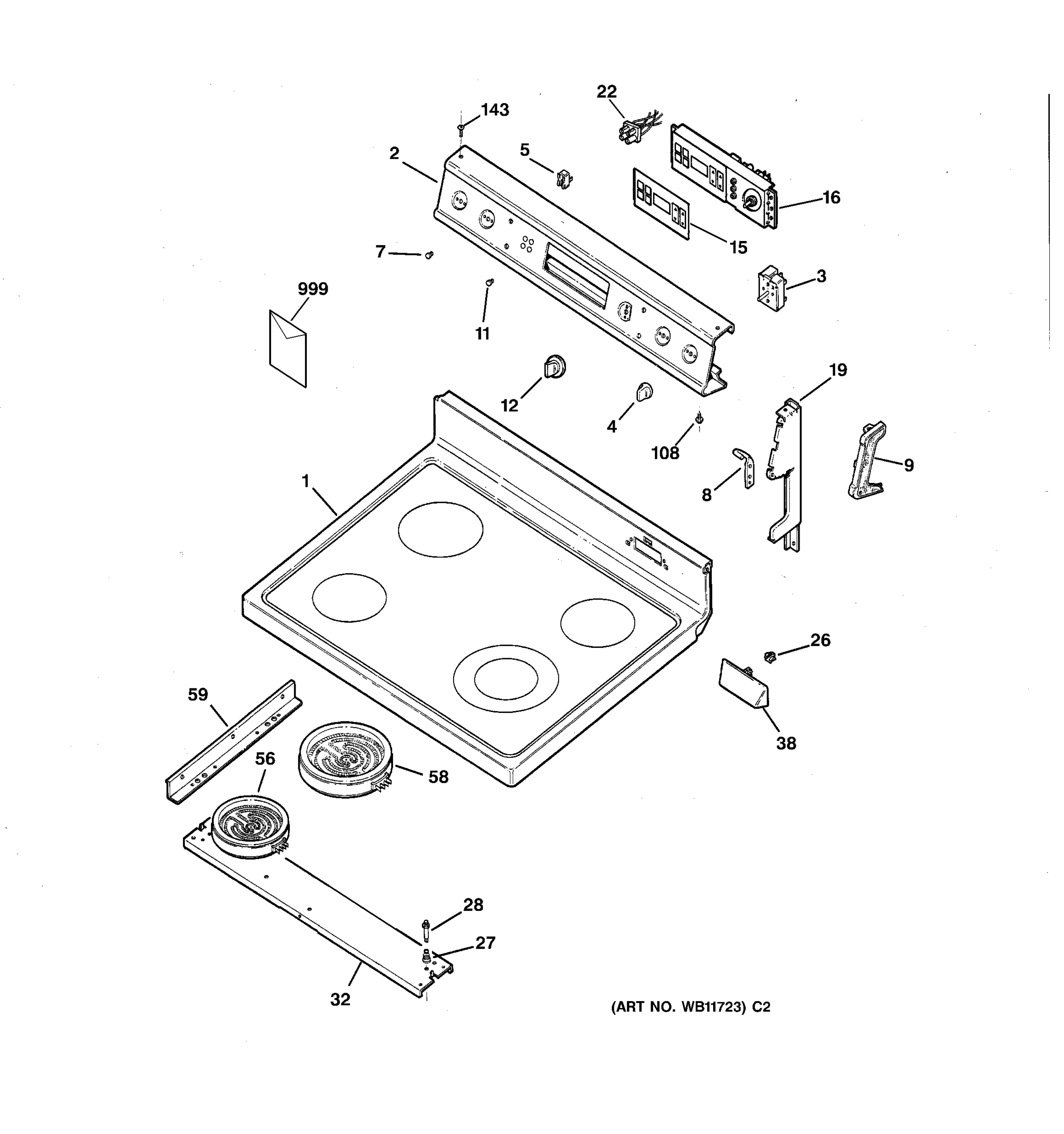 CONTROL PANEL & COOKTOP