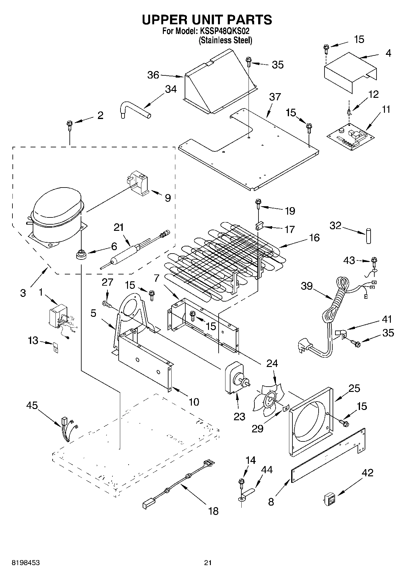 13 - UPPER UNIT PARTS