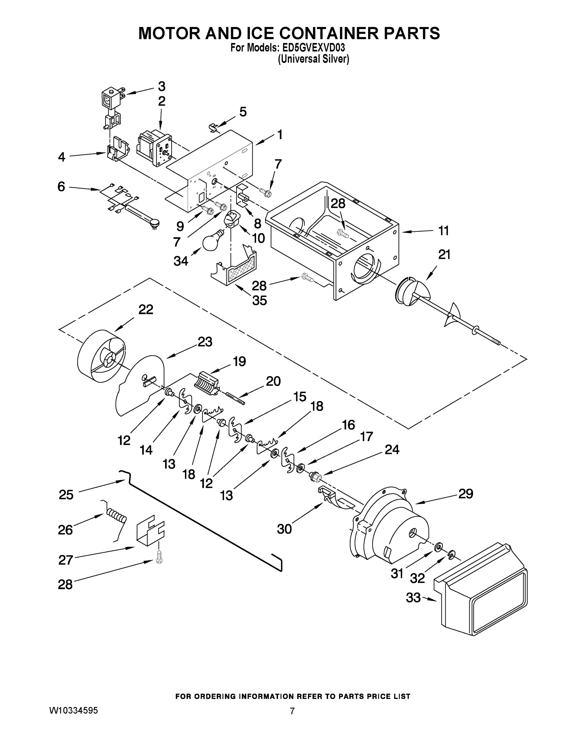 05 - MOTOR AND ICE CONTAINER PARTS