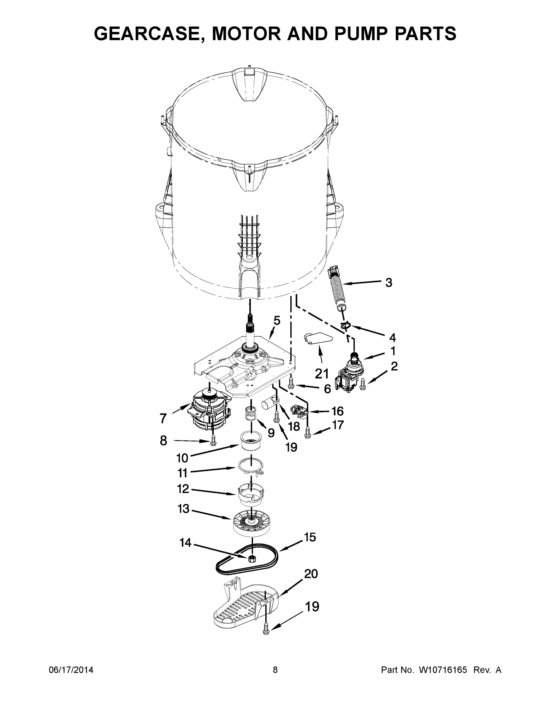 05 - GEARCASE, MOTOR AND PUMP PARTS