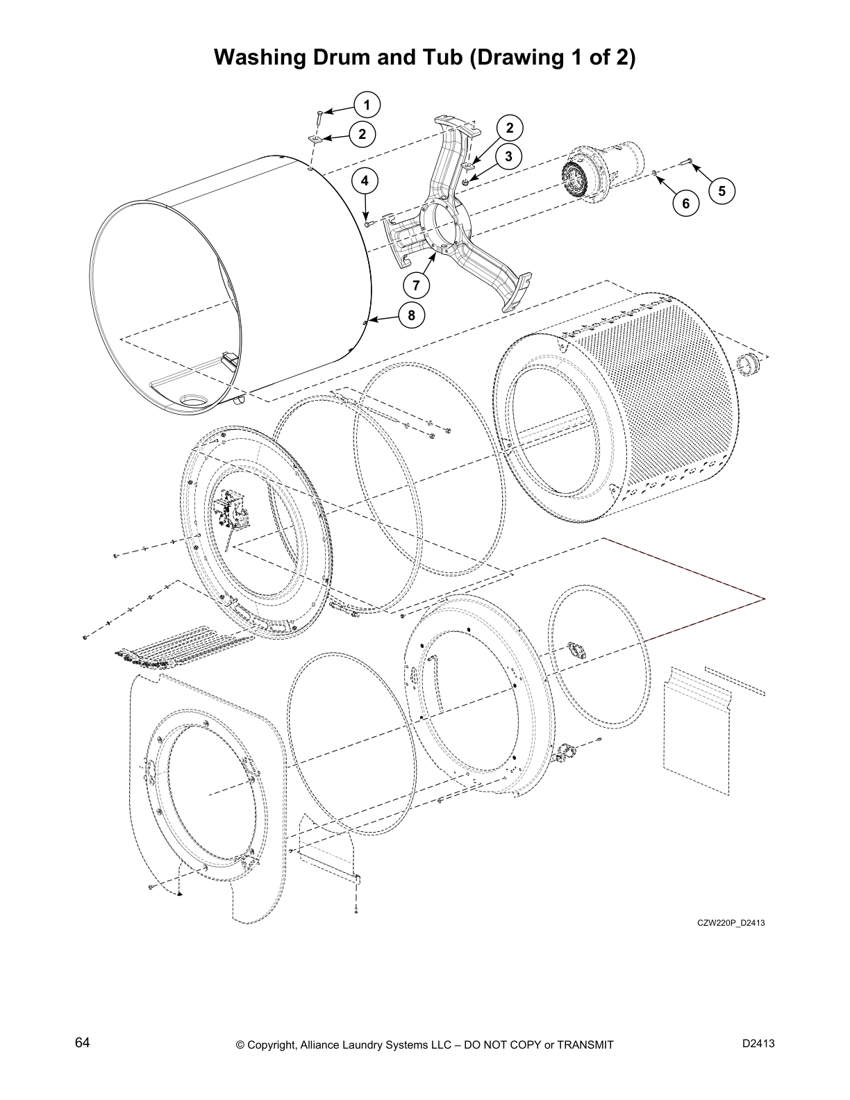 Washing Drum and Tub (Drawing 1 of 2)