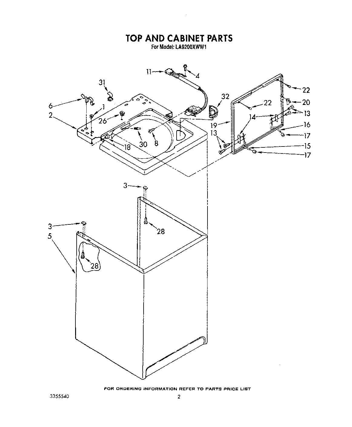 02 - TOP AND CABINET, LIT/OPTIONAL