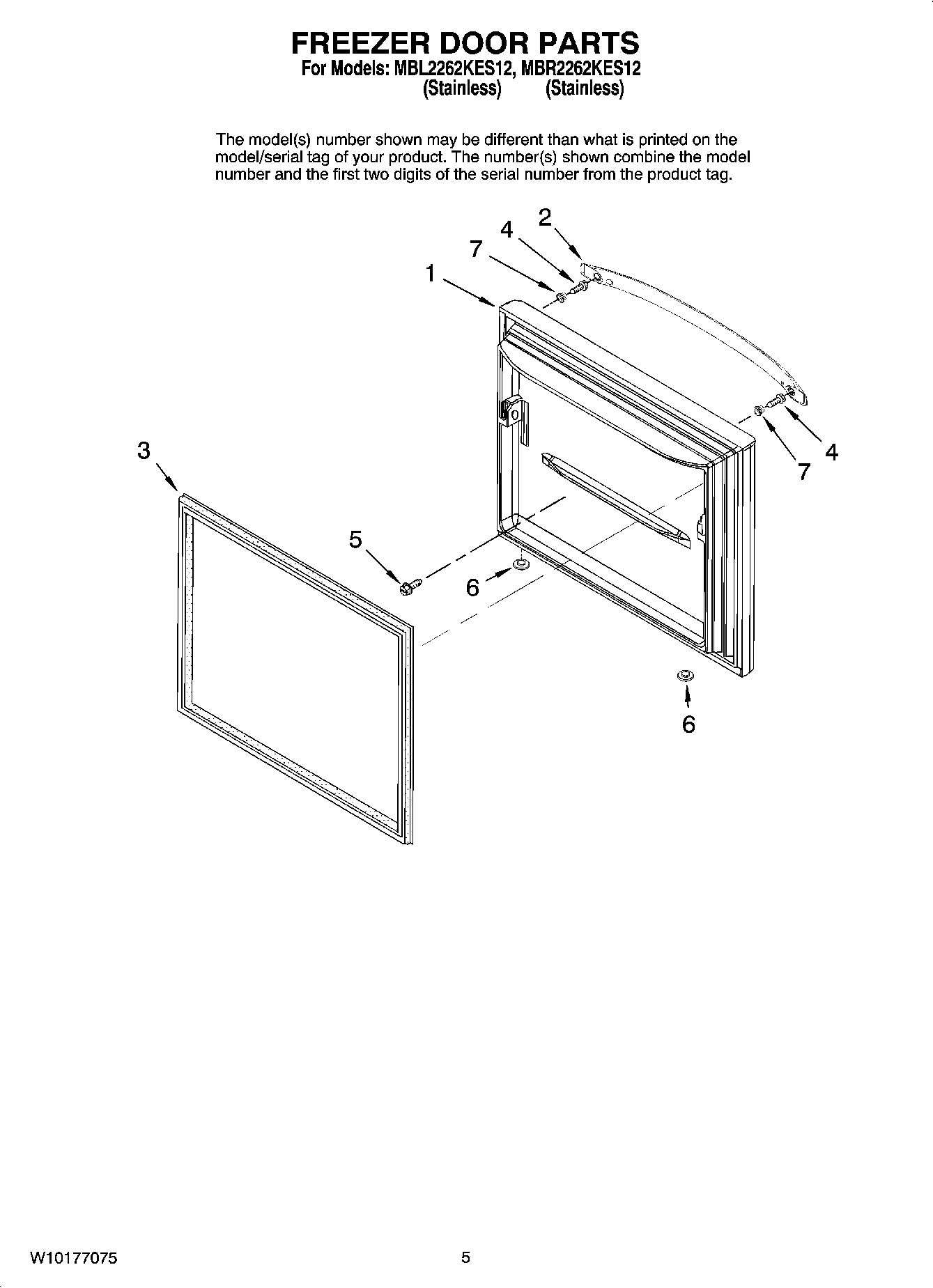 03 - FREEZER DOOR PARTS