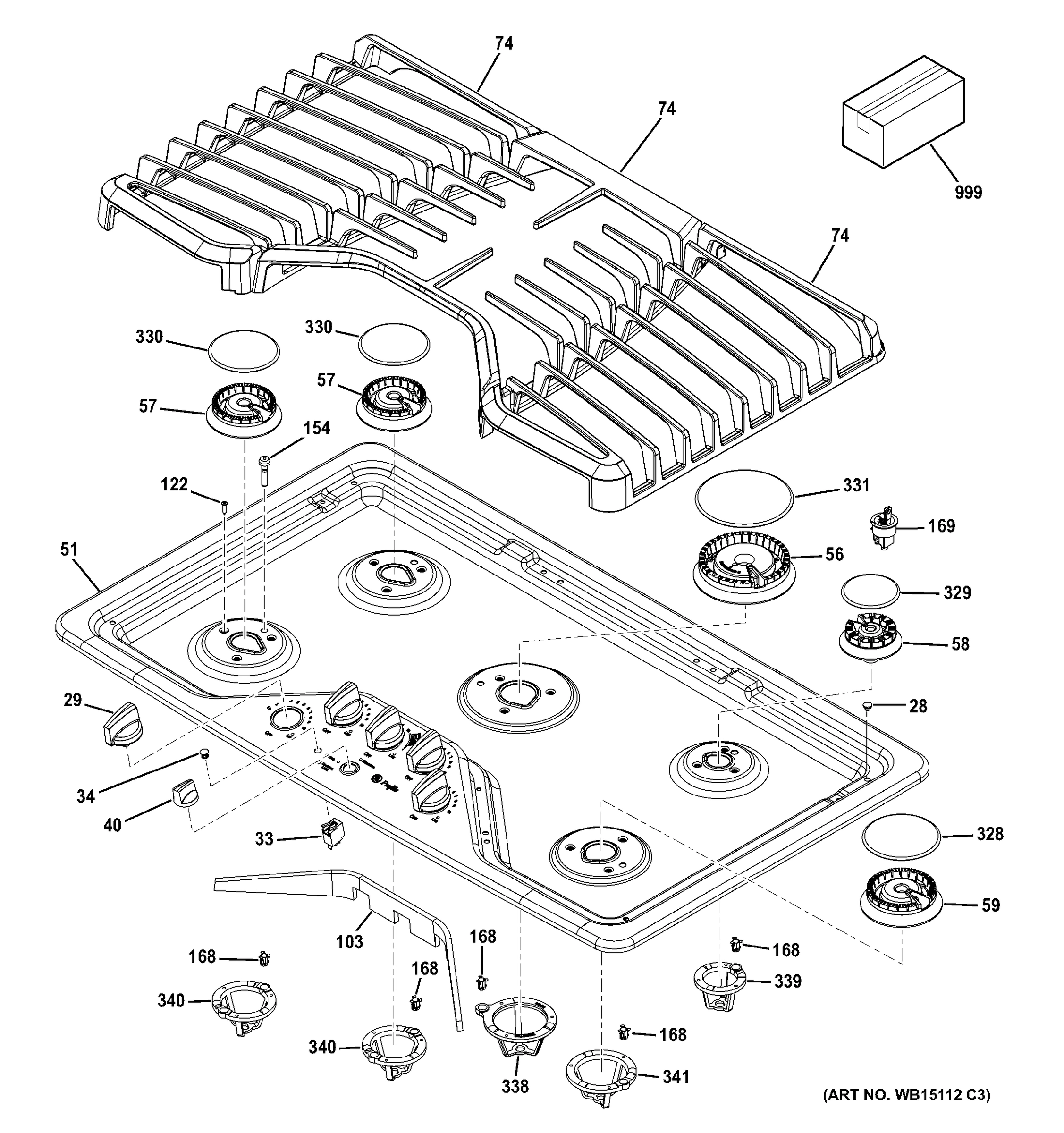 CONTROL PANEL & COOKTOP