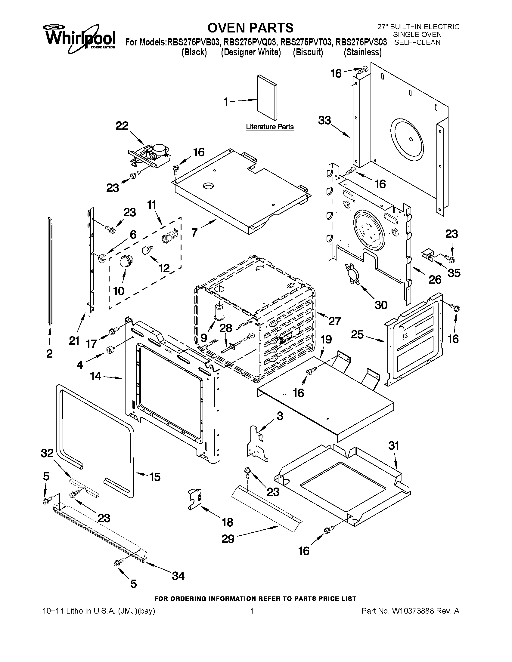 01 - OVEN PARTS