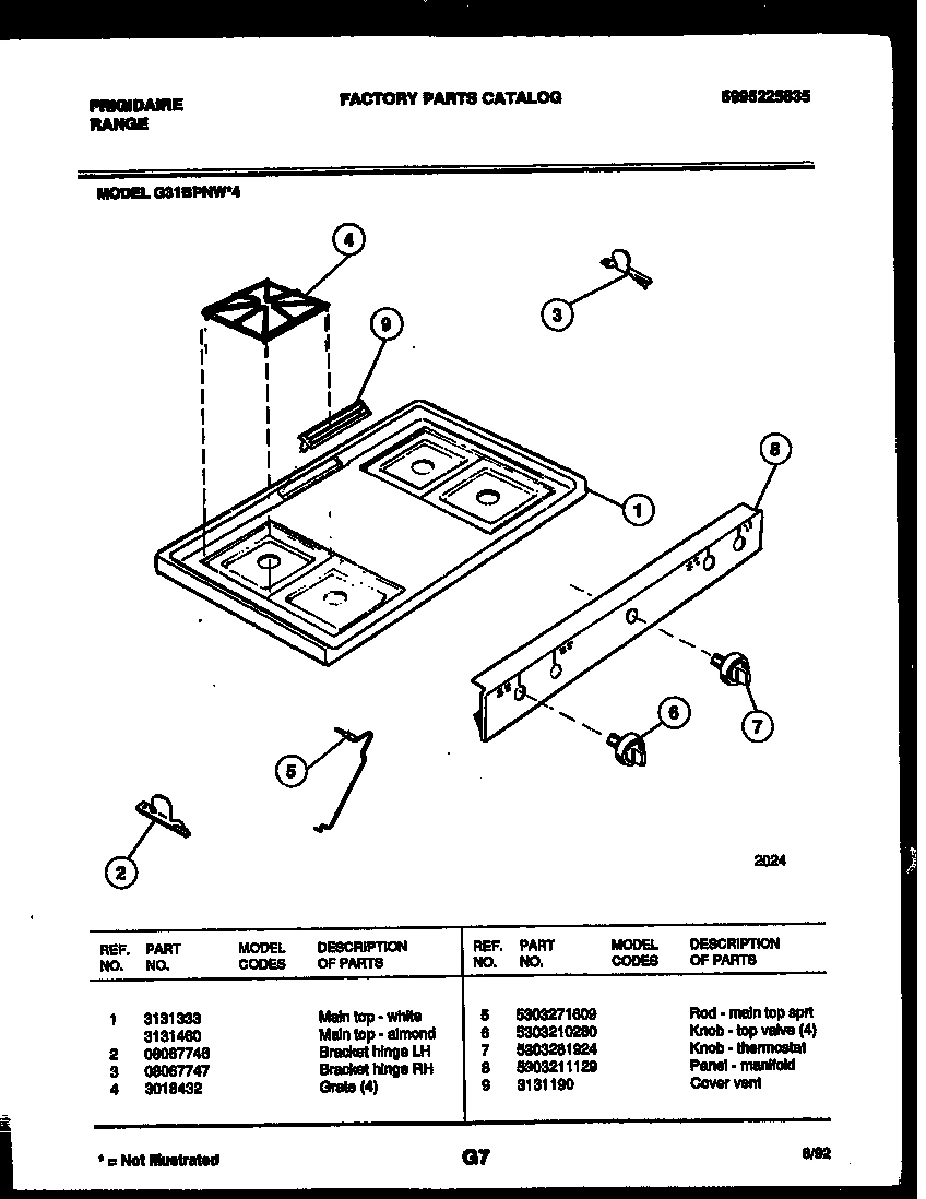 03 - COOKTOP PARTS