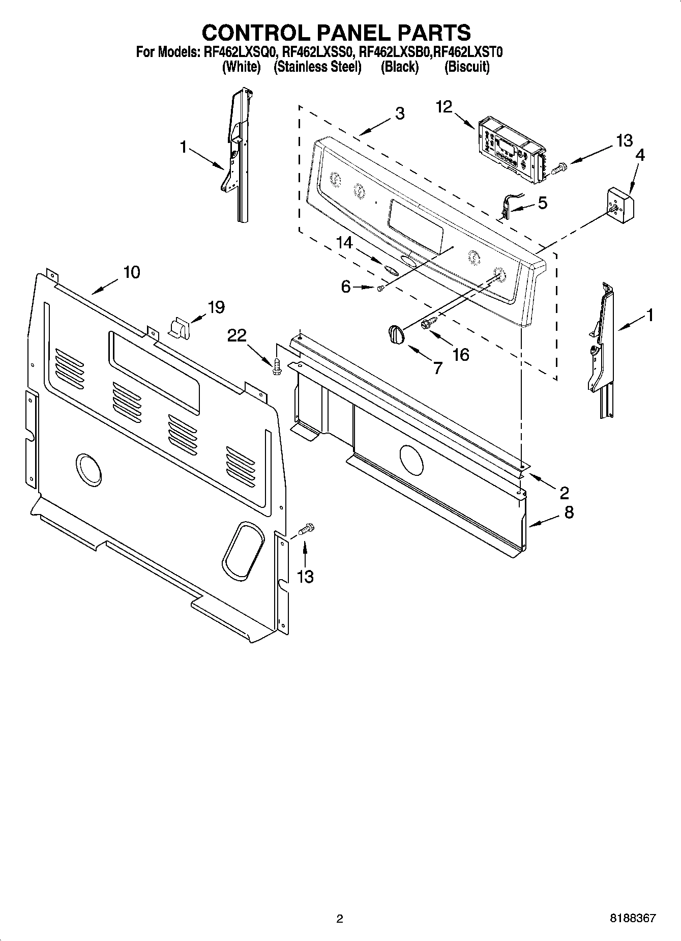 02 - CONTROL PANEL PARTS