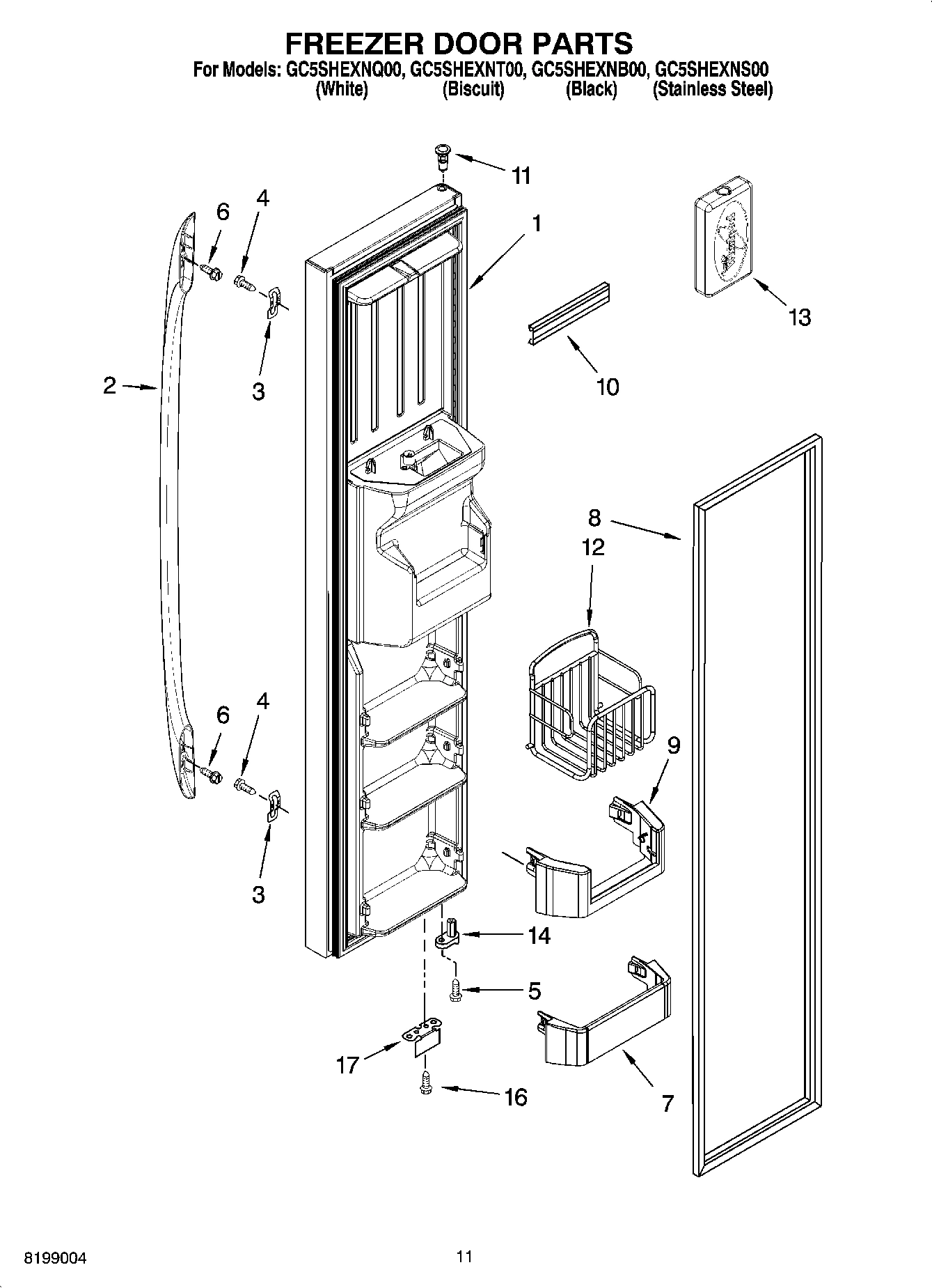 07 - FREEZER DOOR PARTS