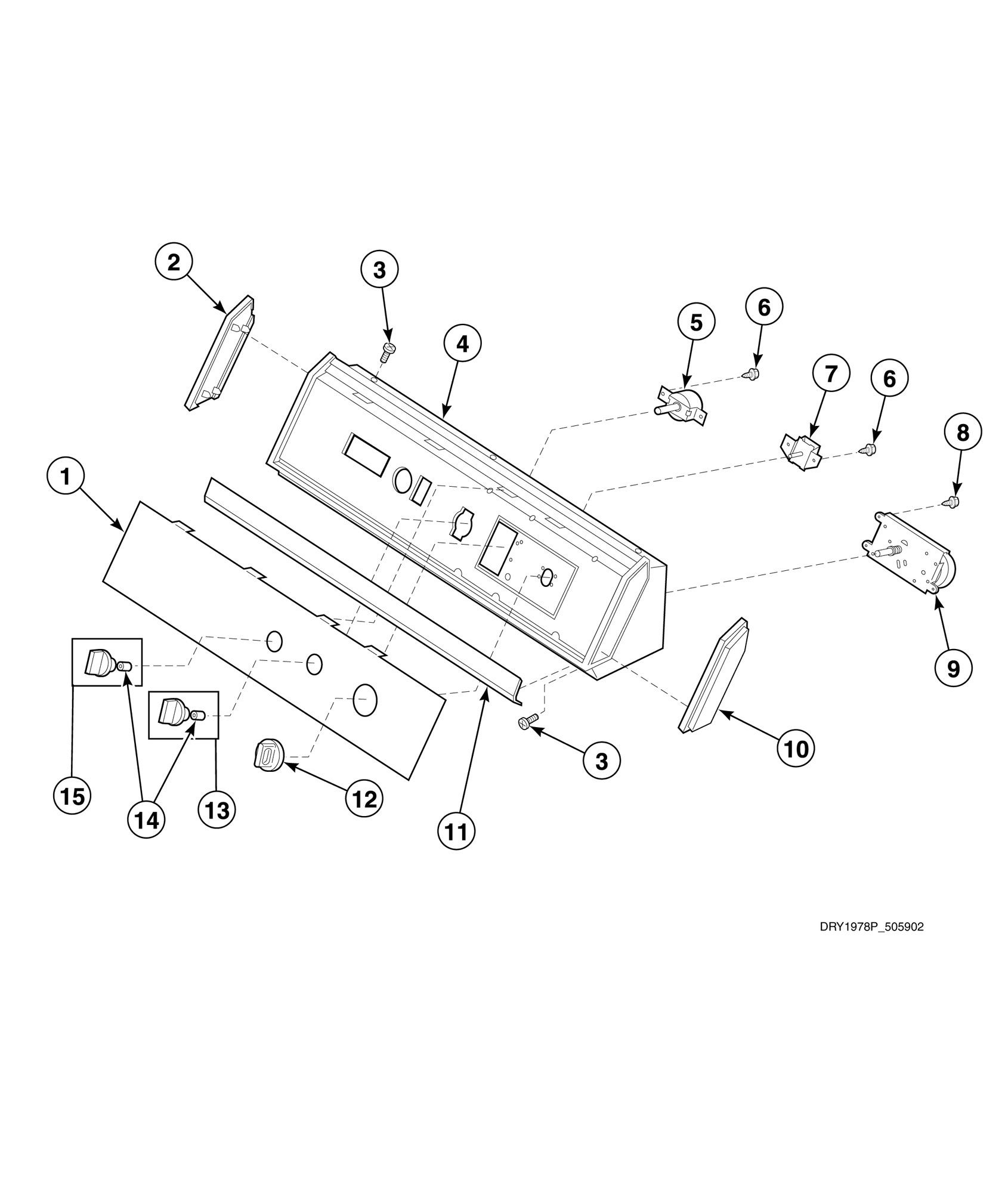 Graphic Panel, Control Hood and Controls (Drawing 2 of 5)