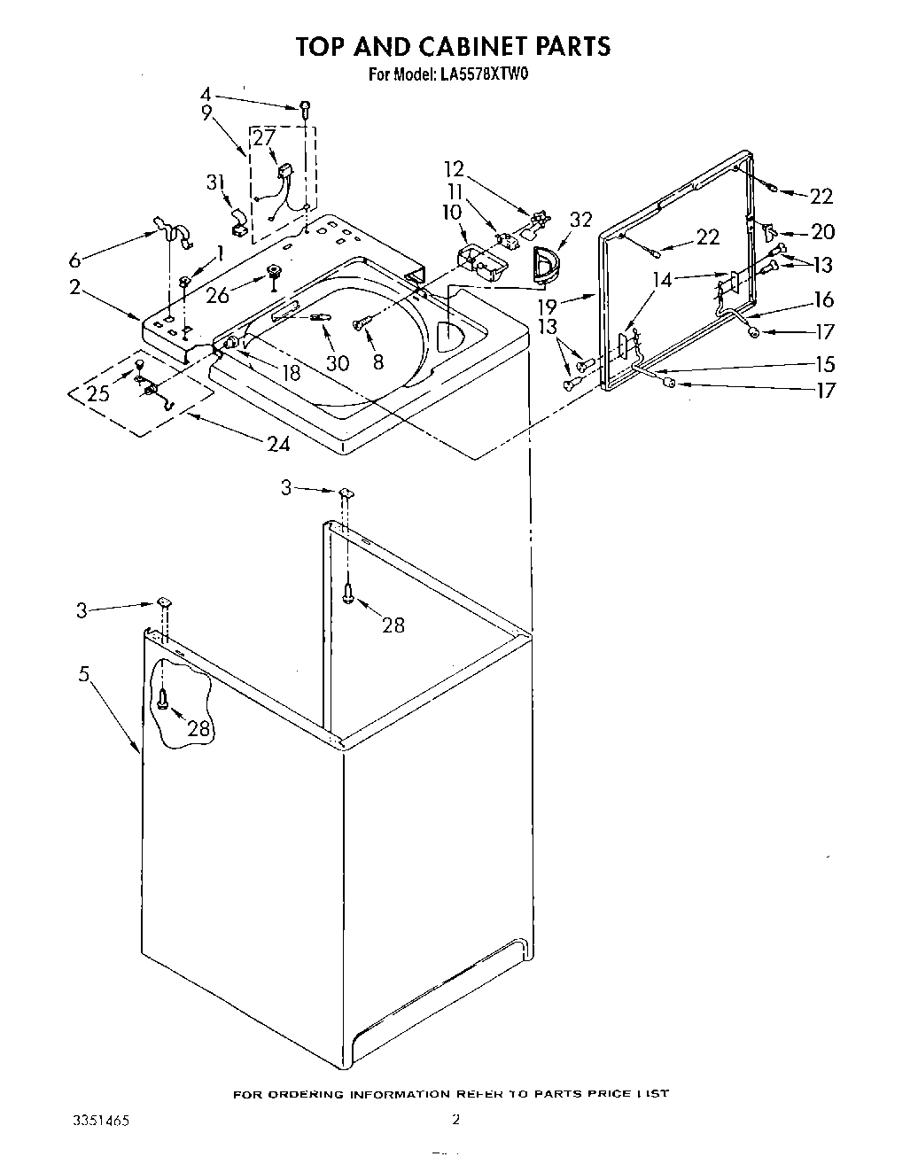02 - TOP AND CABINET, LITERATURE AND OPTIONAL