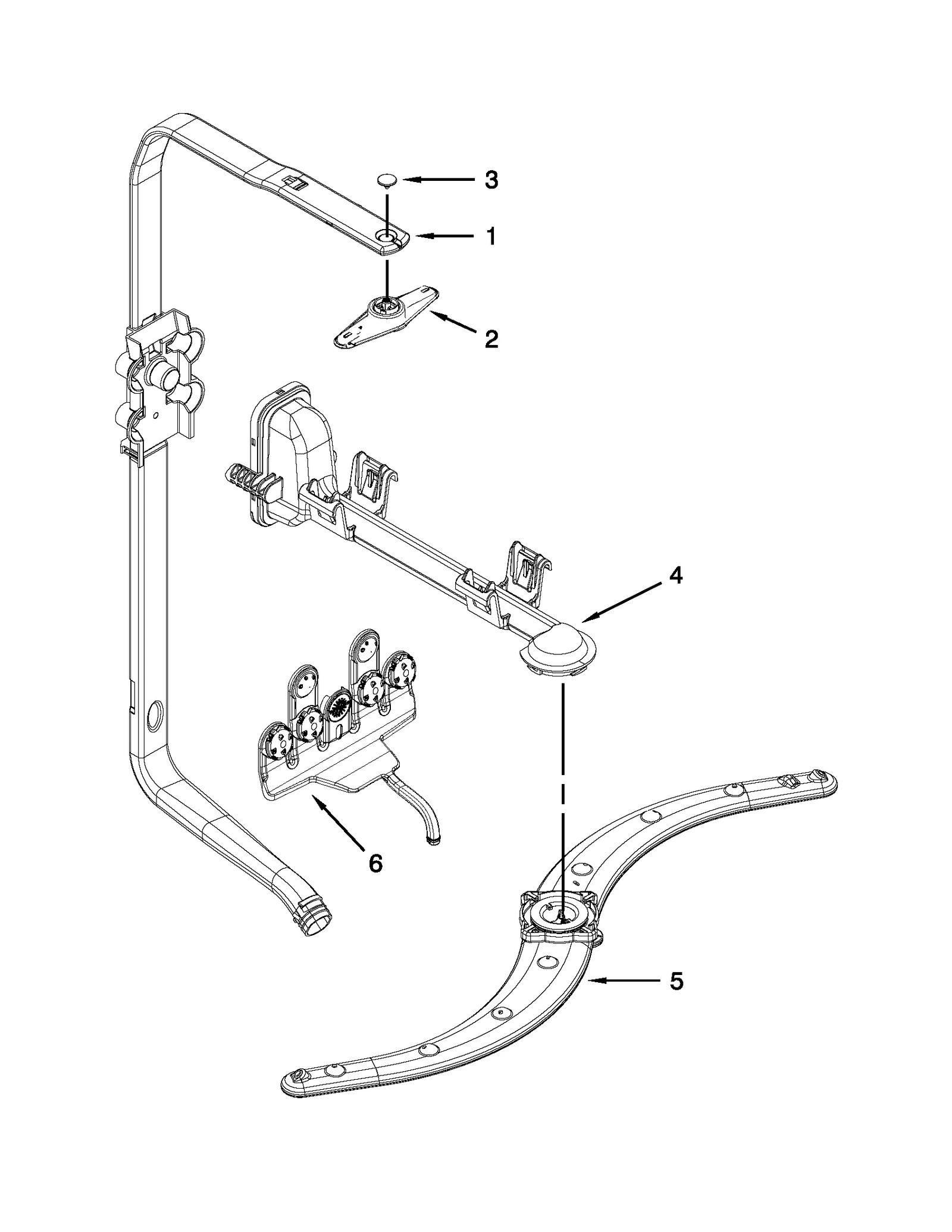 UPPER WASH AND RINSE PARTS