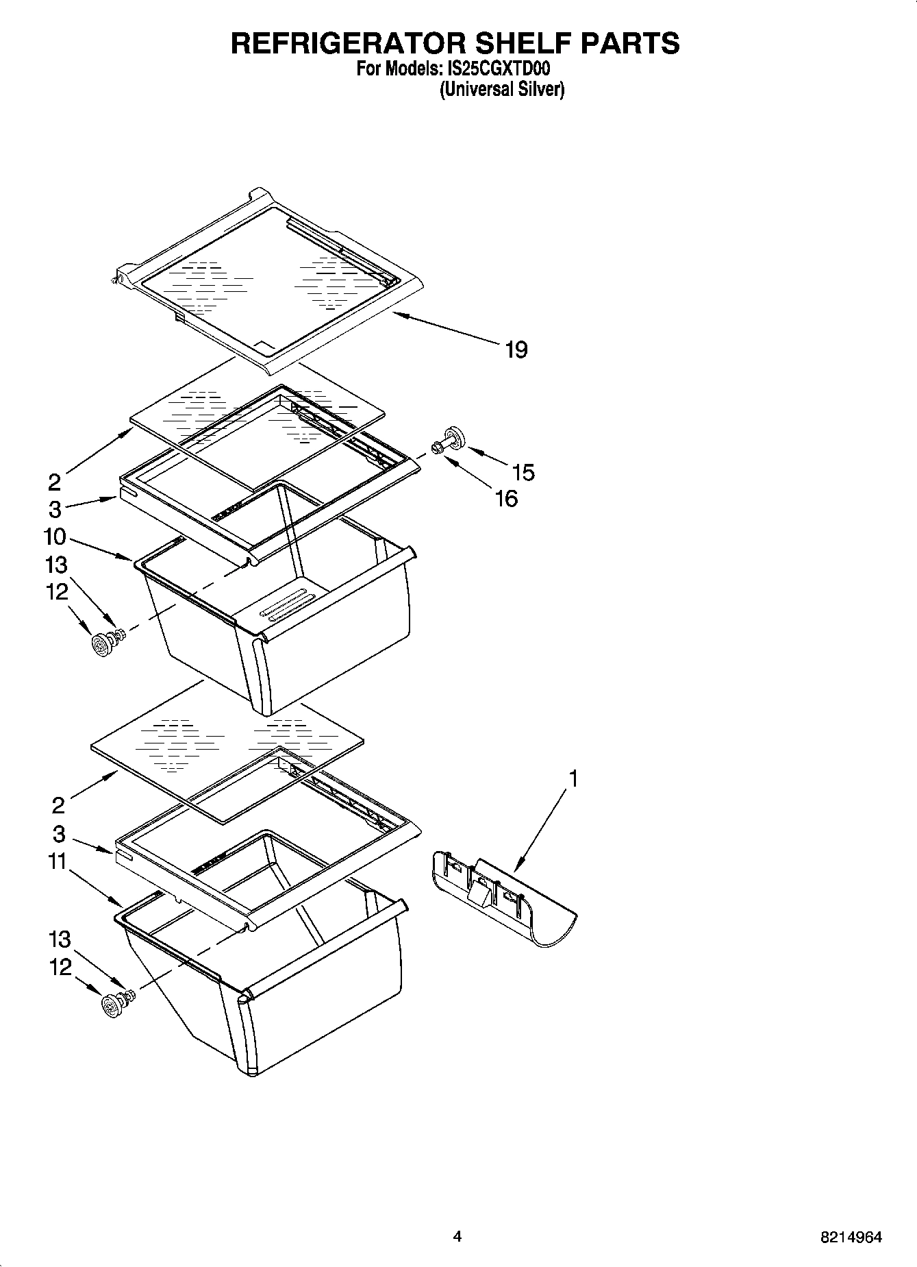 03 - REFRIGERATOR SHELF PARTS