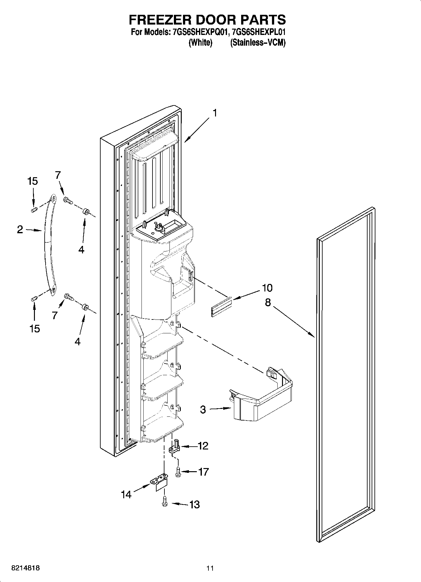 07 - FREEZER DOOR PARTS