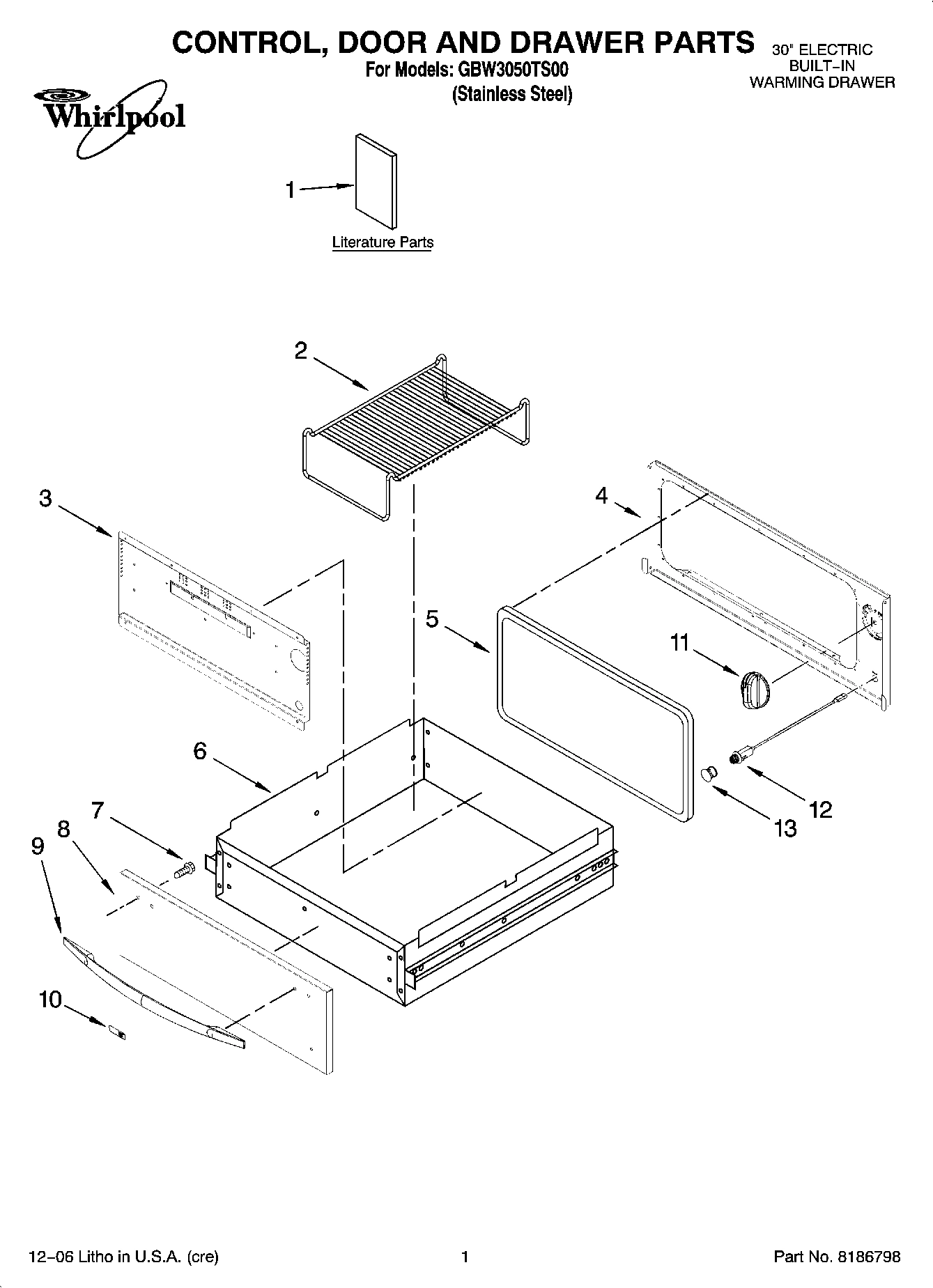 01 - CONTROL, DOOR AND DRAWER PARTS