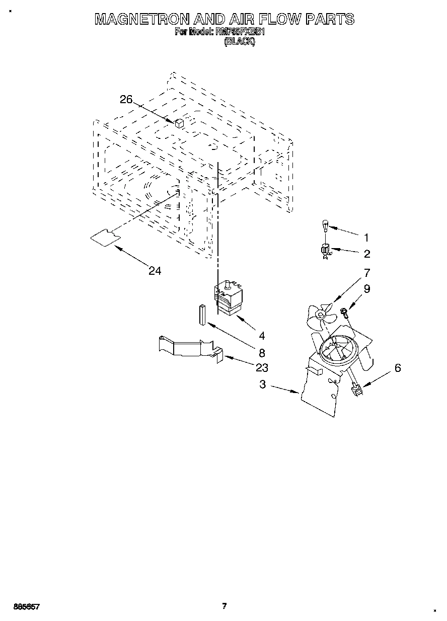 05 - MAGNETRON AND AIR FLOW, LIT/OPTIONAL
