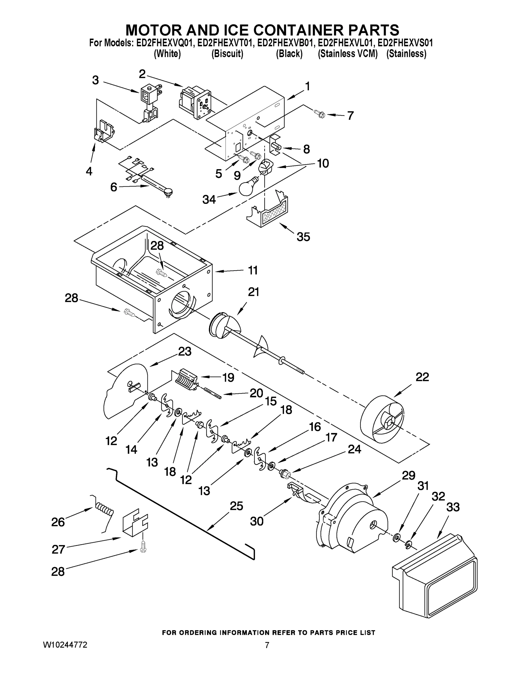 05 - MOTOR AND ICE CONTAINER PARTS