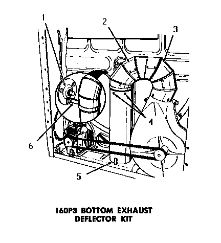 04 - 160P3 BOTTOM EXHAUST DEFLECTOR KIT