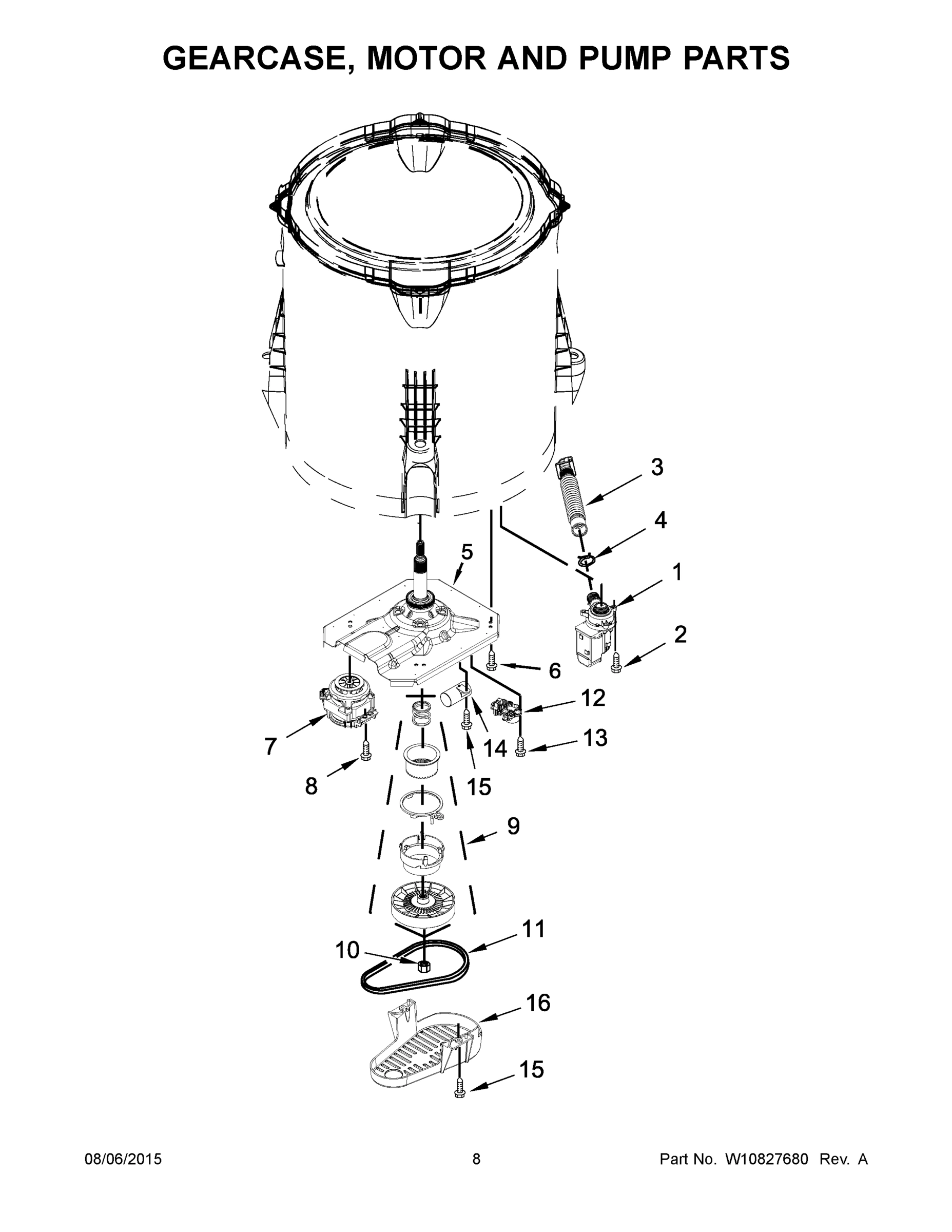 05 - GEARCASE, MOTOR AND PUMP PARTS