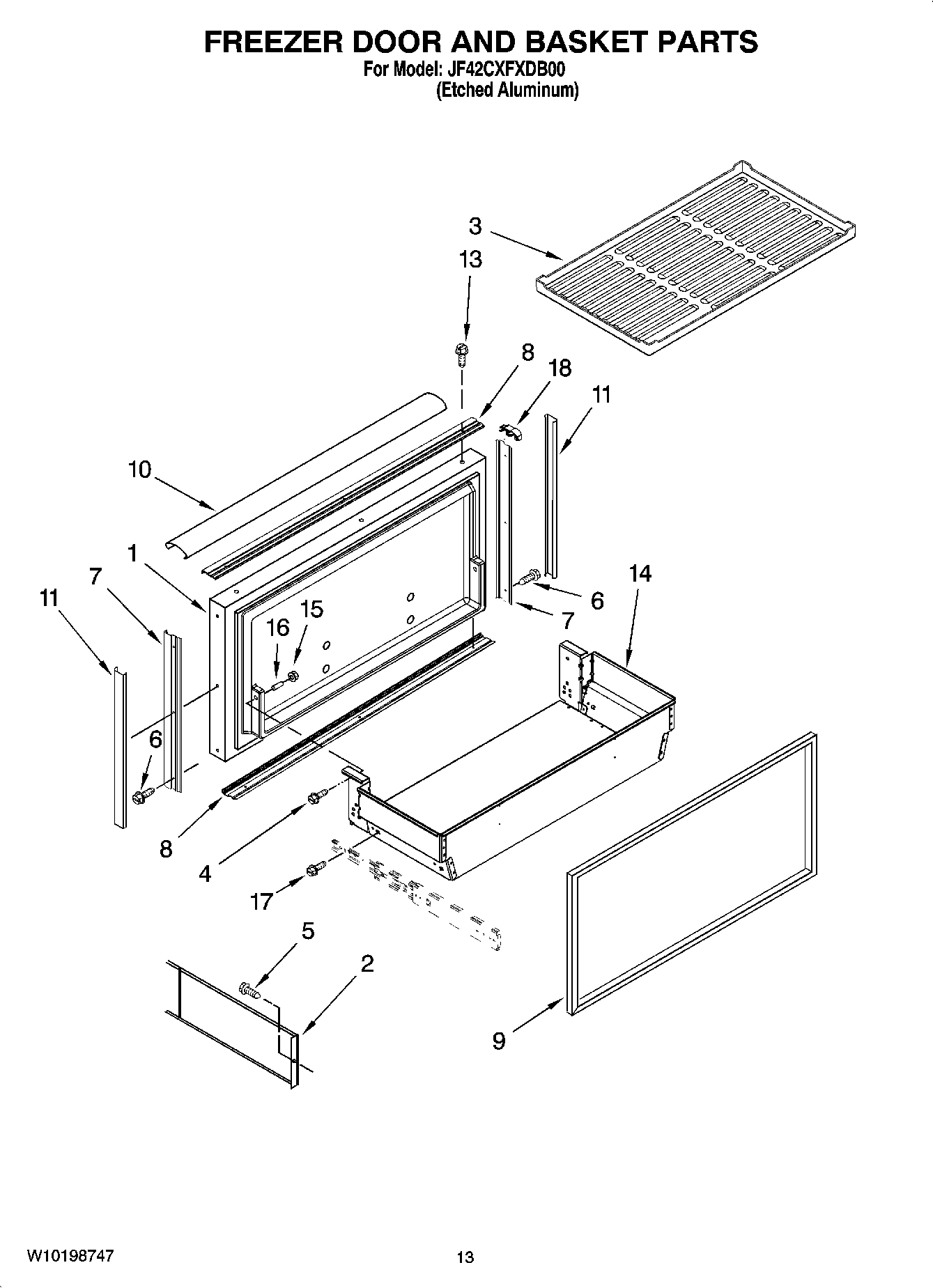 08 - FREEZER DOOR AND BASKET PARTS