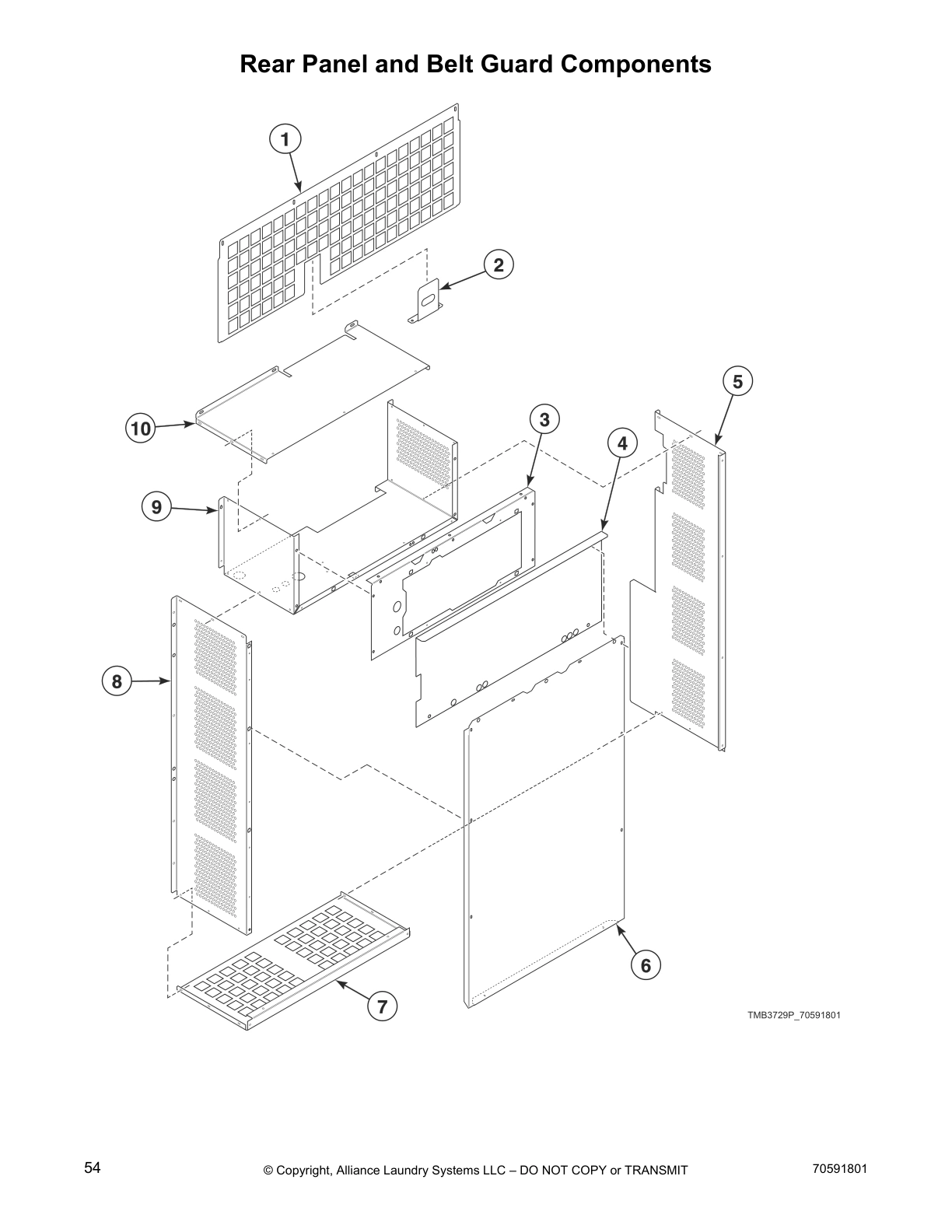 Rear Panel and Belt Guard Components