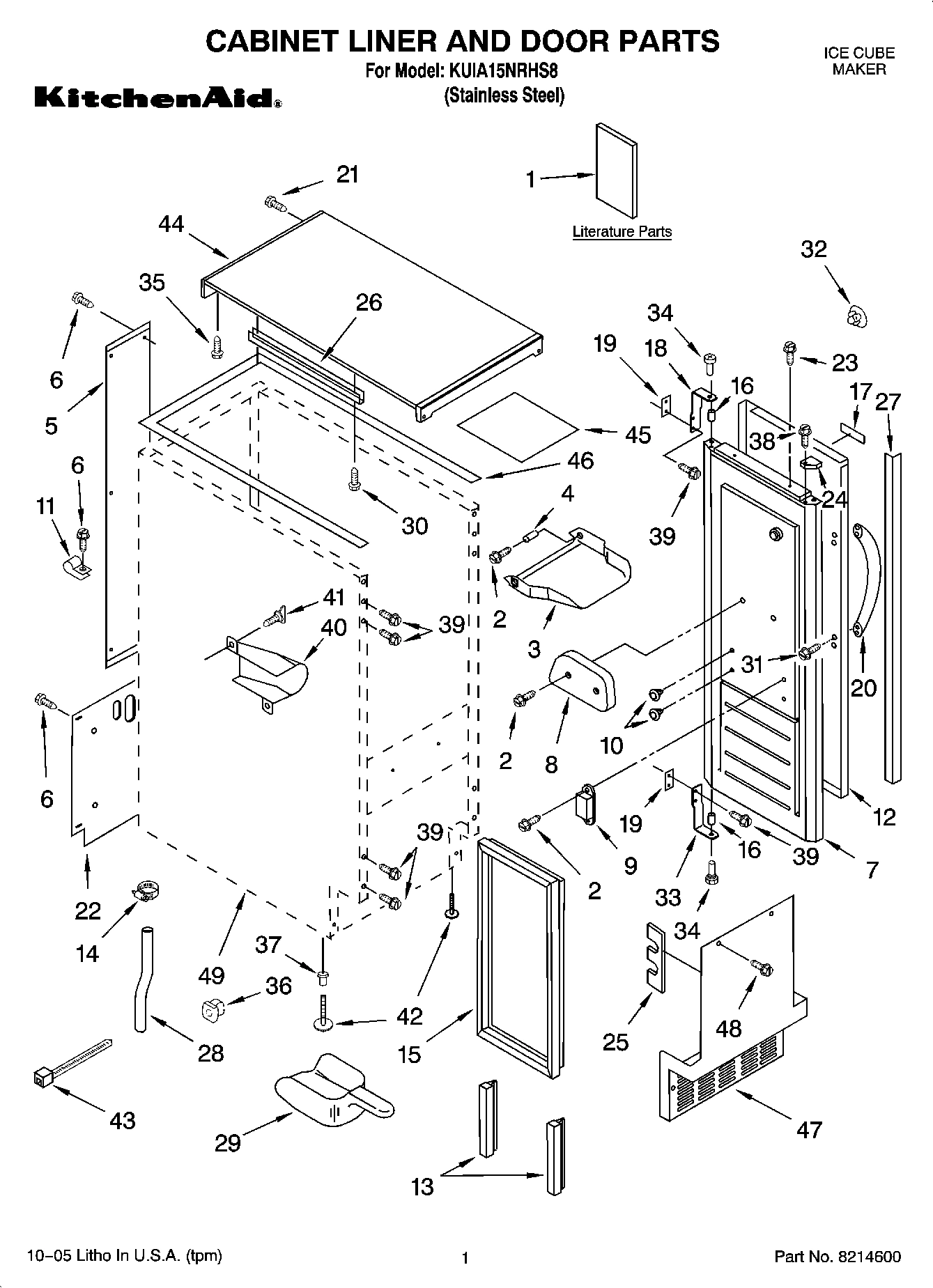 01 - CABINET LINER AND DOOR PARTS