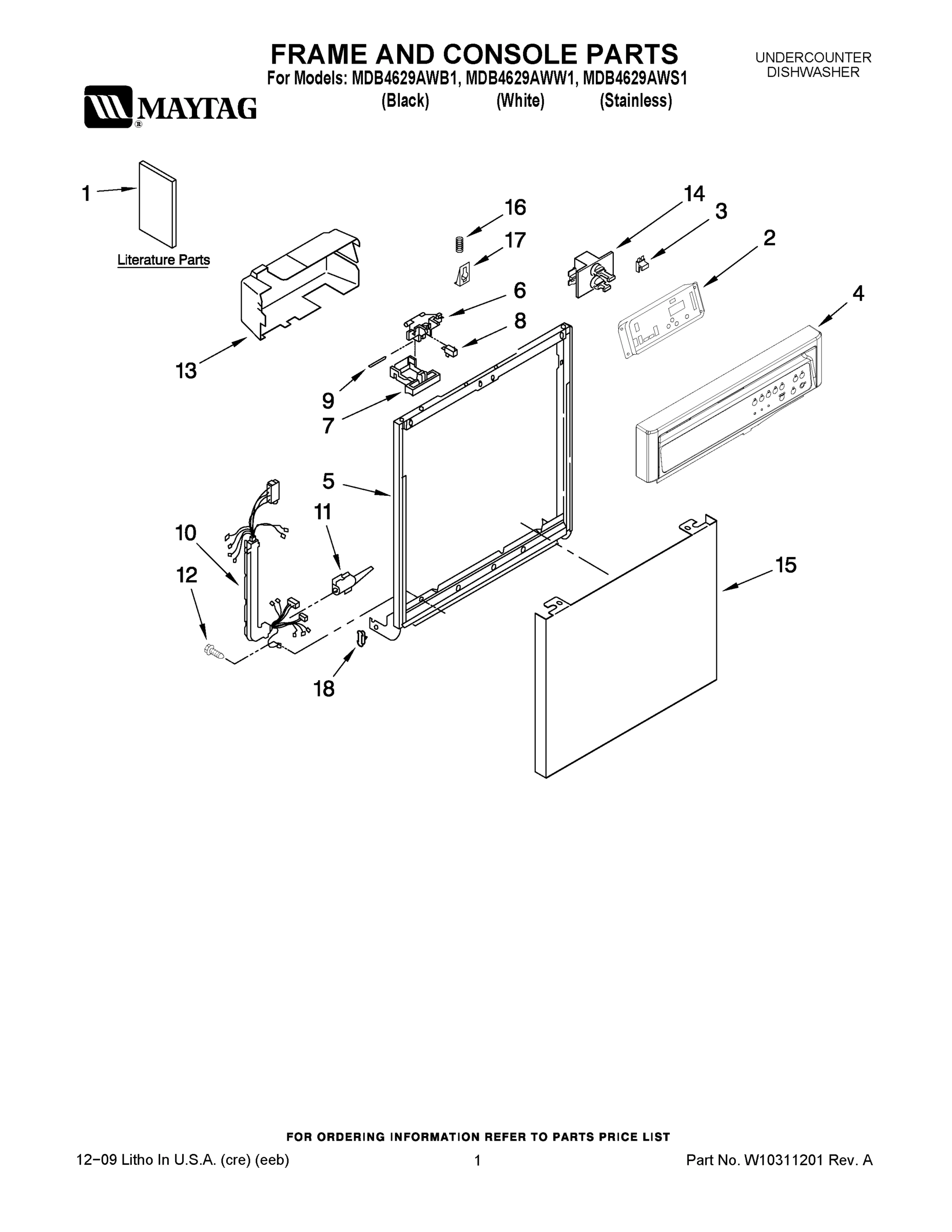 01 - FRAME AND CONSOLE PARTS