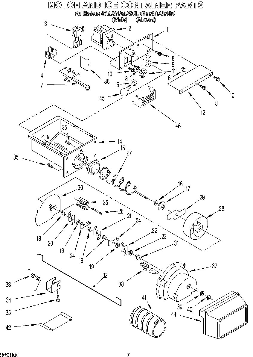 05 - MOTOR AND ICE CONTAINER