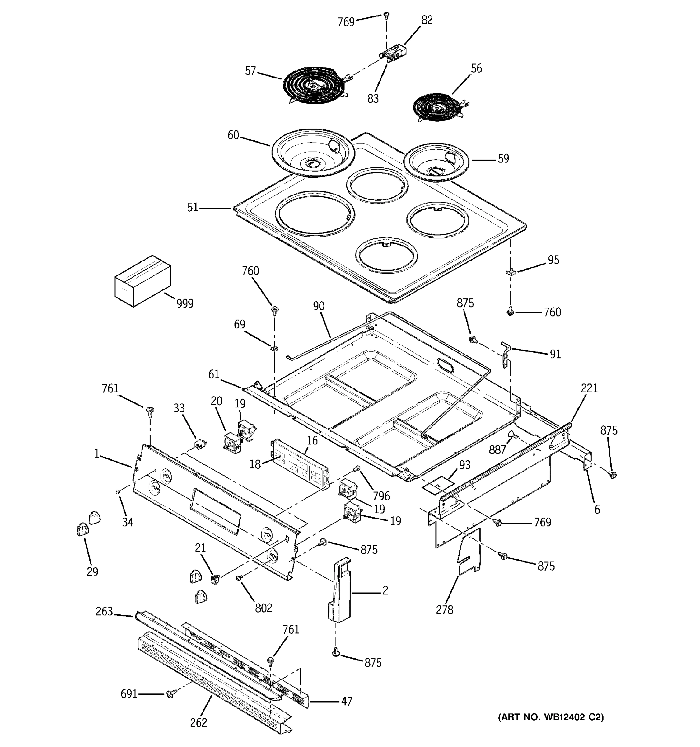 CONTROL PANEL & COOKTOP