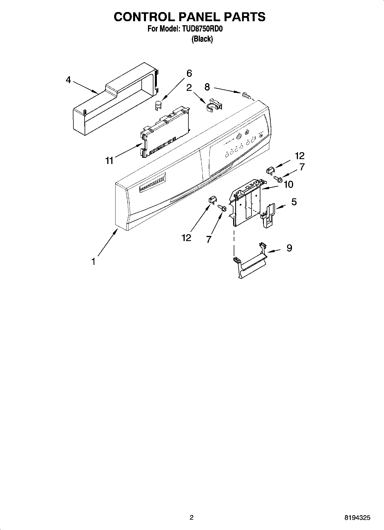 02 - CONTROL PANEL PARTS