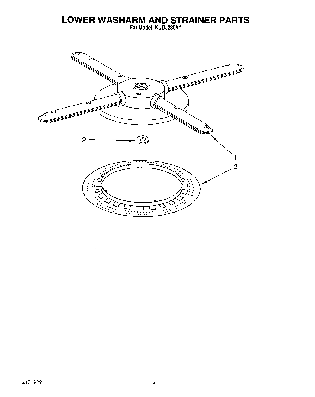 05 - LOWER WASHARM AND STRAINER