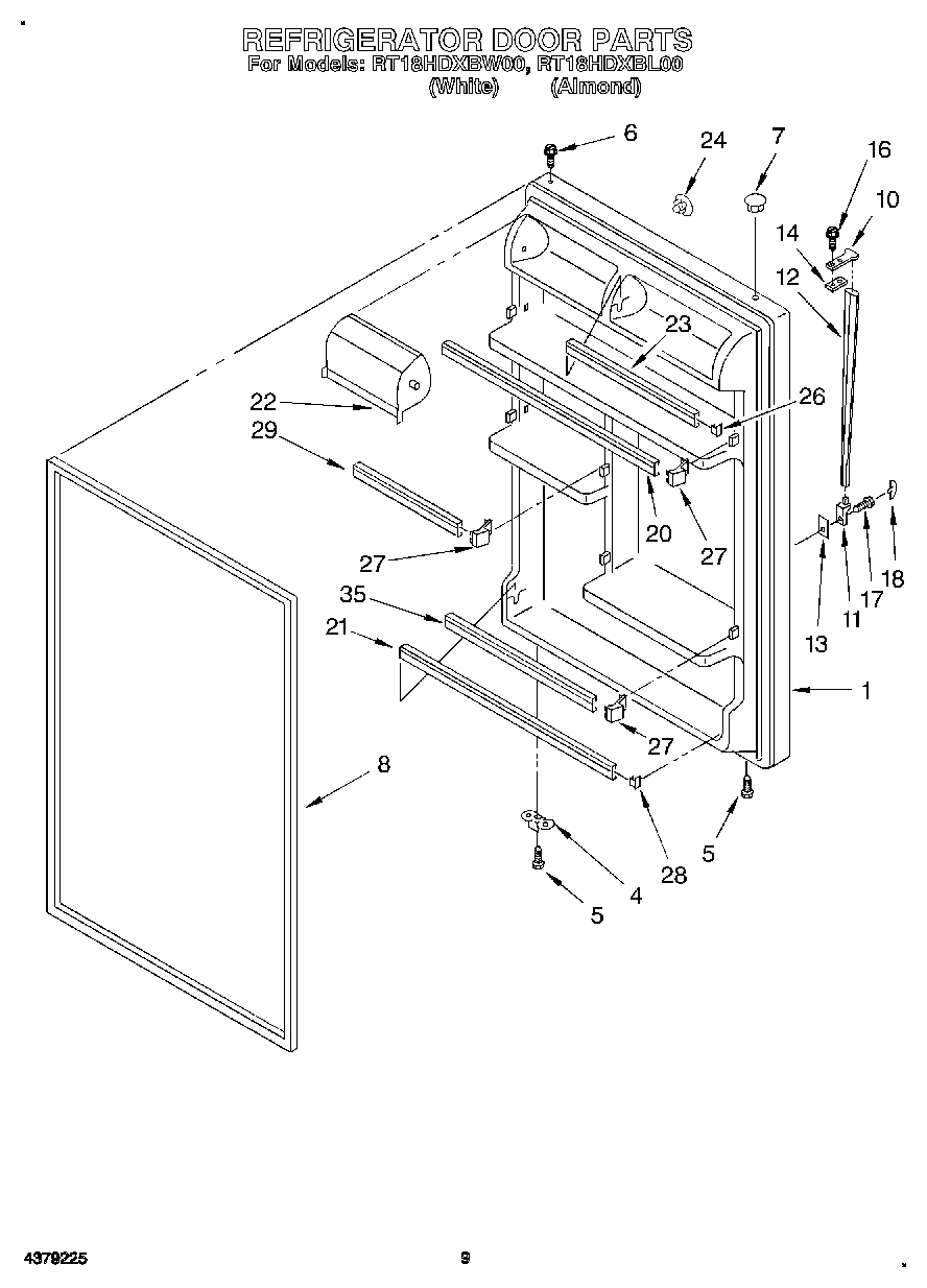 07 - REFRIGERATOR DOOR, LIT/OPTIONAL