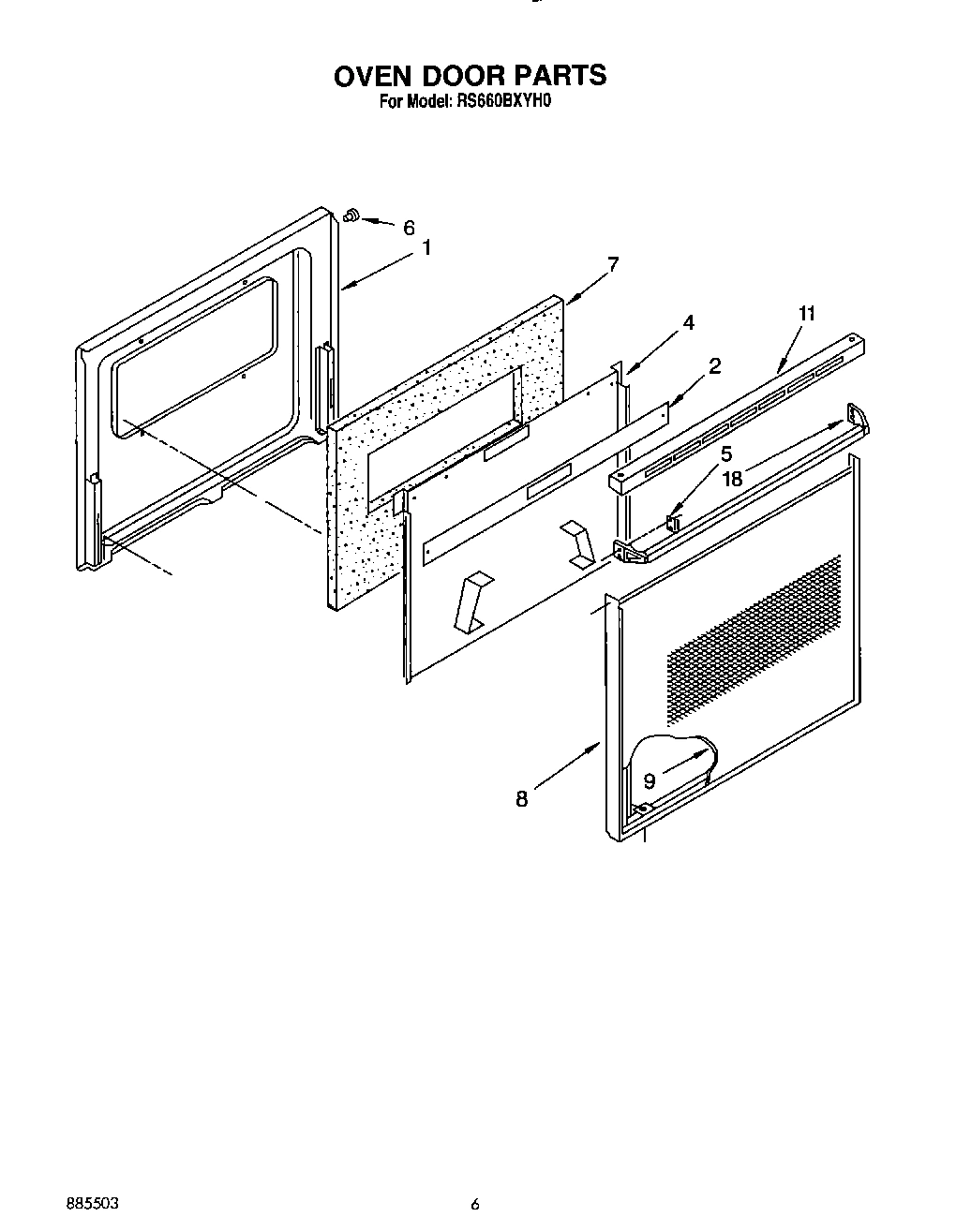 05 - OVEN DOOR, OPTIONAL