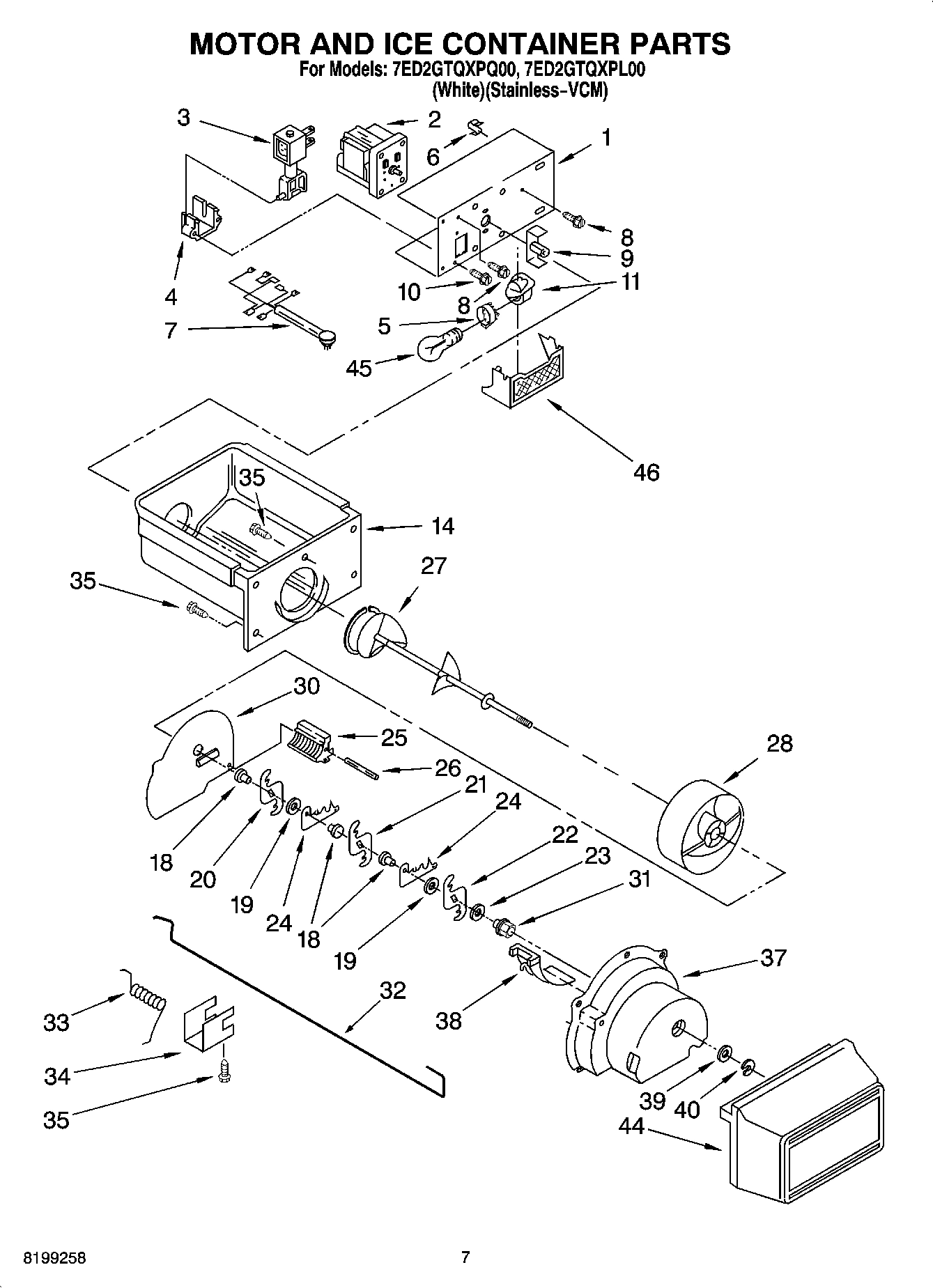 05 - MOTOR AND ICE CONTAINER PARTS