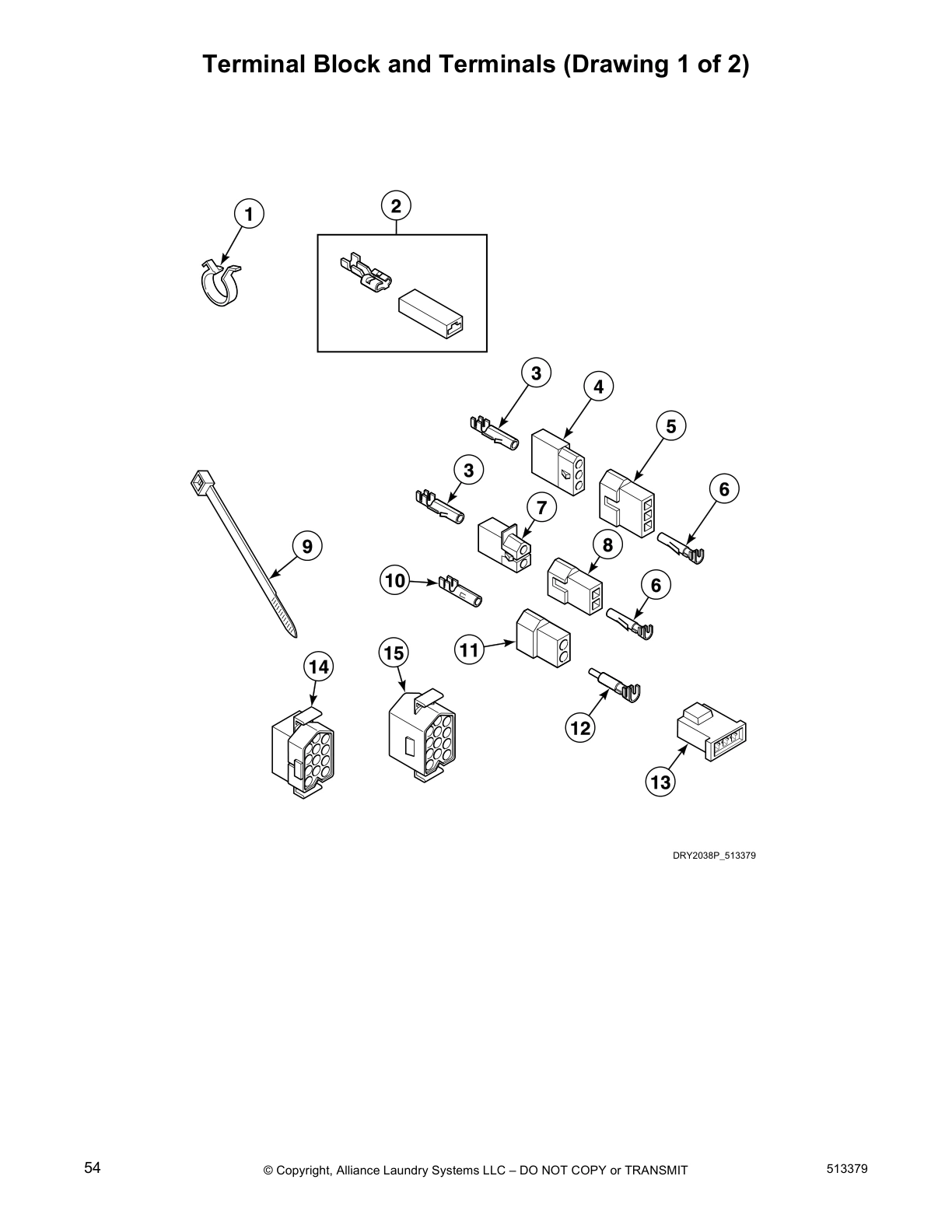 Terminal Block and Terminals (Drawing 1 of 2)